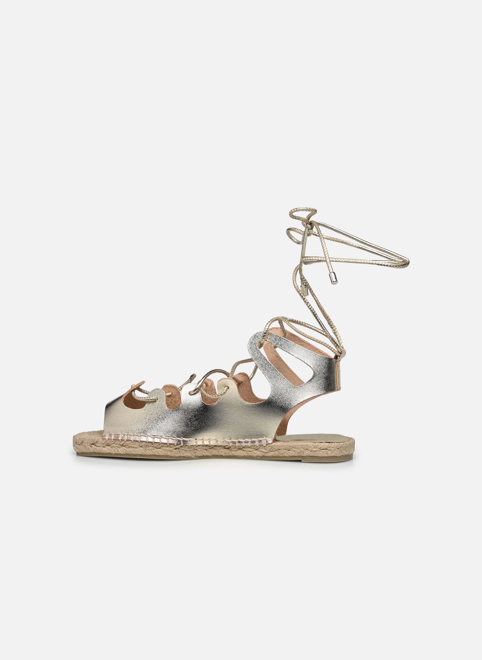 Platte espadrilles CHIOS dames goud en brons Castaner Platte espadrilles CHIOS dames goud en brons NEGRO