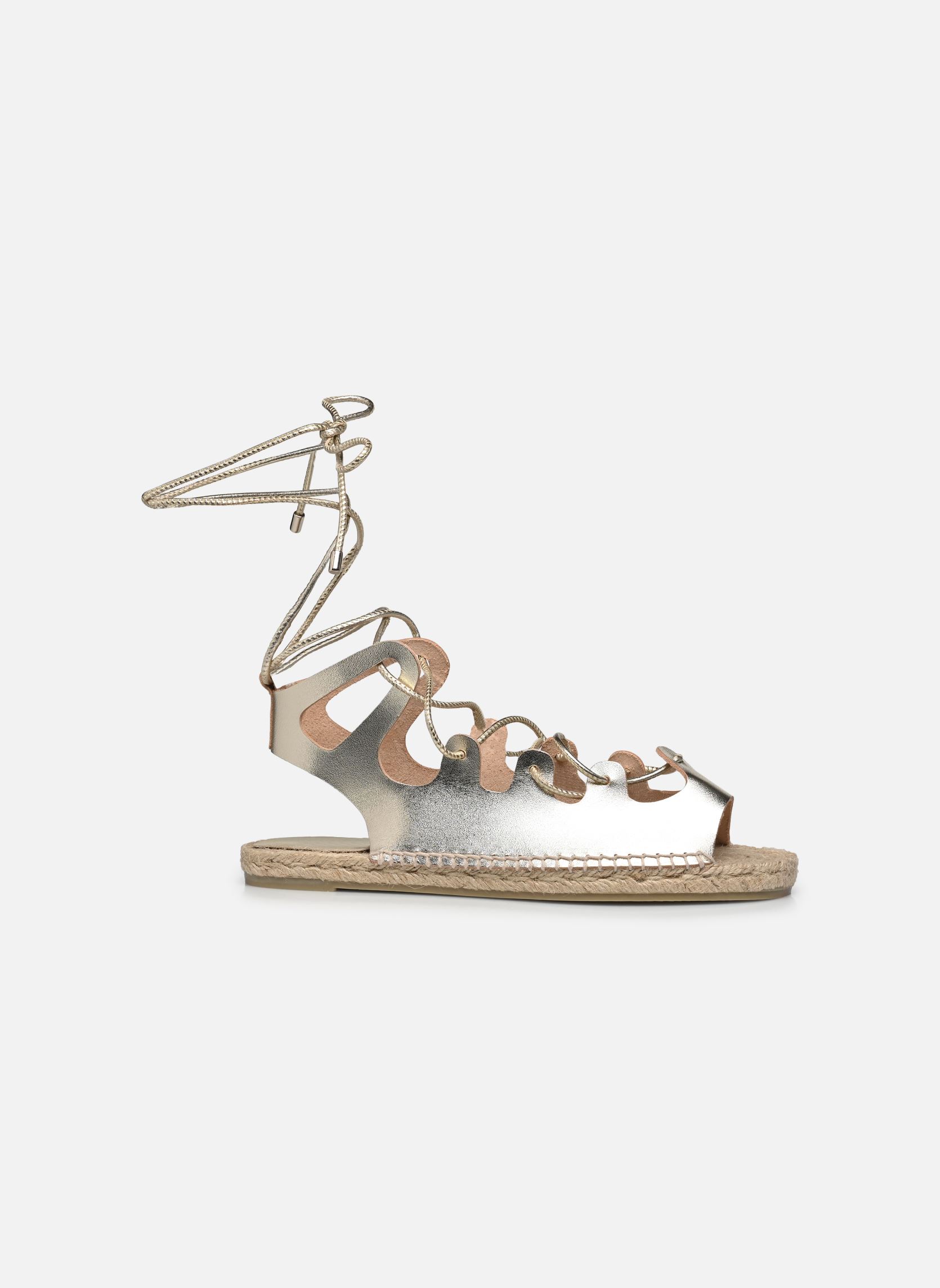 Platte espadrilles CHIOS dames goud en brons Castaner Platte espadrilles CHIOS dames goud en brons NEGRO