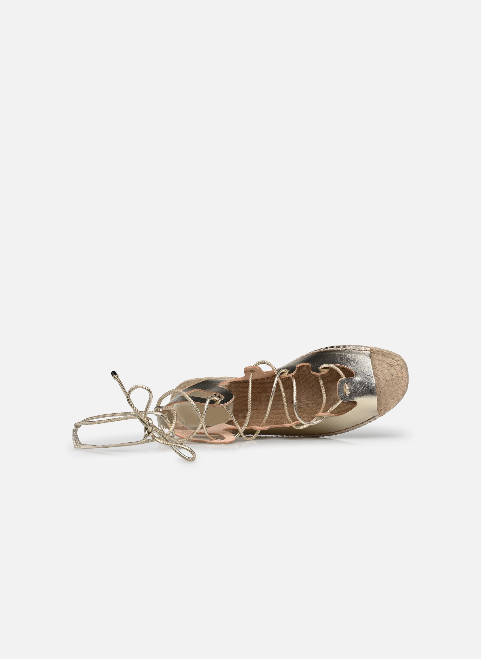 Platte espadrilles CHIOS dames goud en brons Castaner Platte espadrilles CHIOS dames goud en brons NEGRO