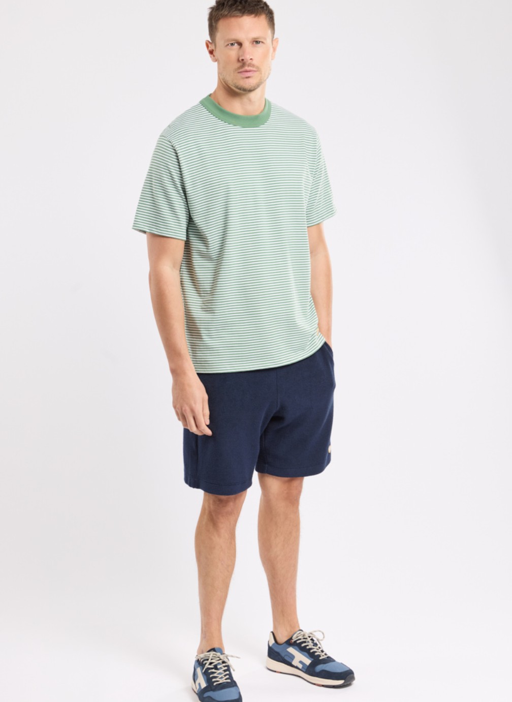 Tee-shirts T-shirt 59643 ivy/blanc homme blanc Armor Lux Tee-shirts T-shirt 59643 ivy/blanc homme blanc Blanc & vert