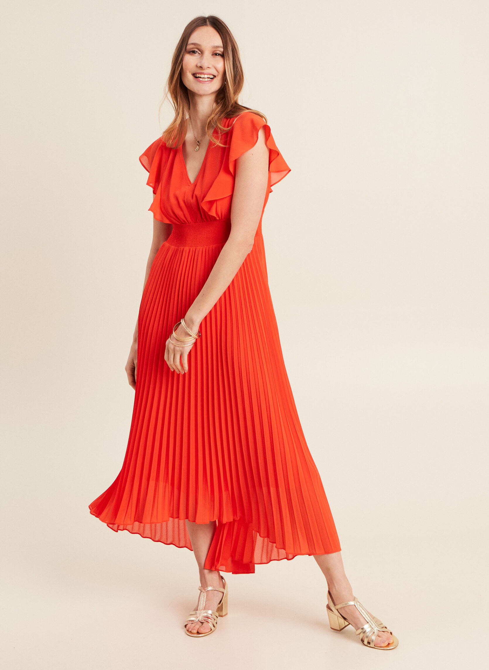 Robes RICARLA femme orange Bréal Robes RICARLA femme orange Orange foncé