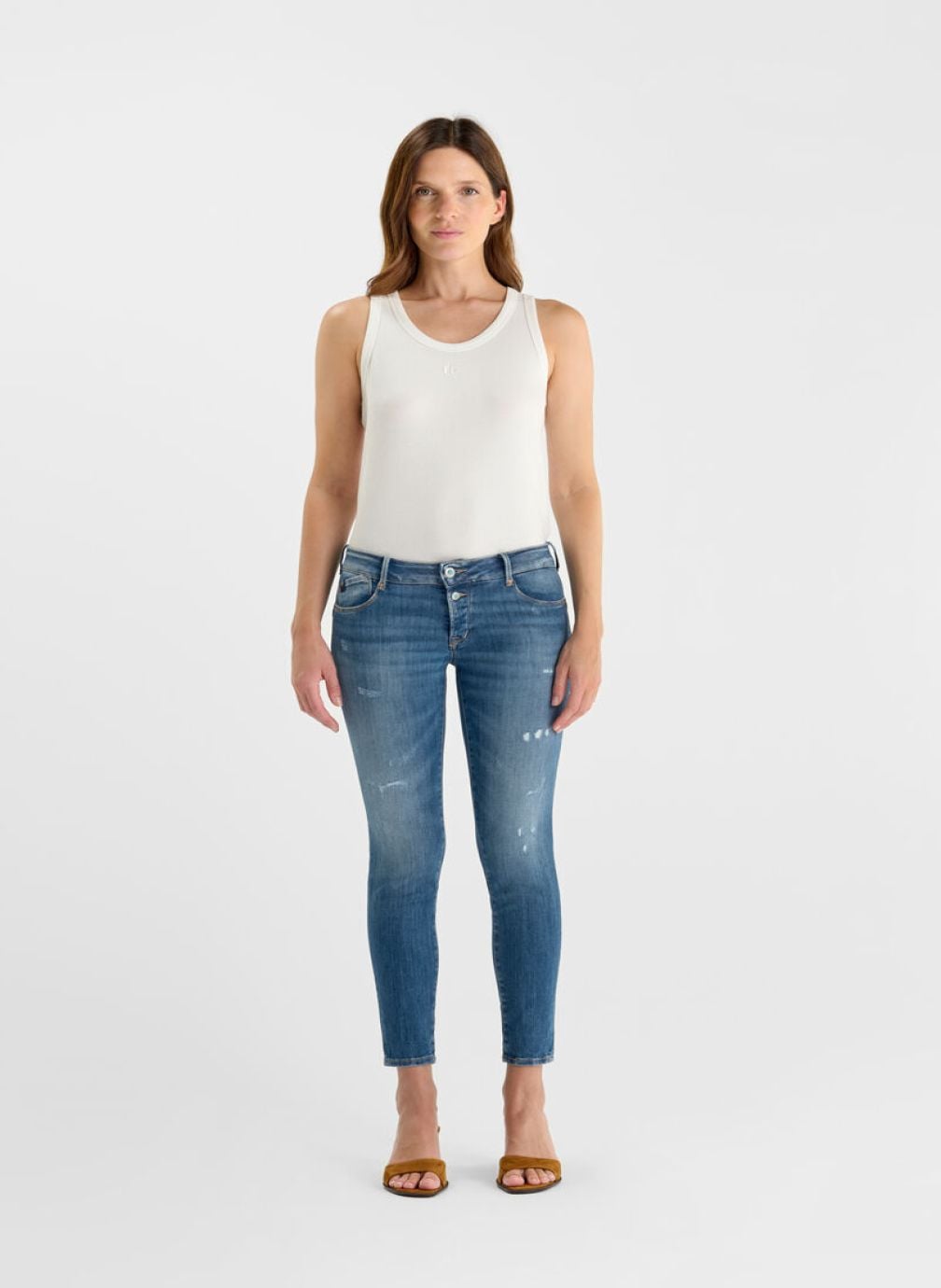 Jeans droit Jeans push-up slim PULP Blue femme bleu Le temps des cerises Jeans droit Jeans push-up slim PULP Blue femme bleu Bleu