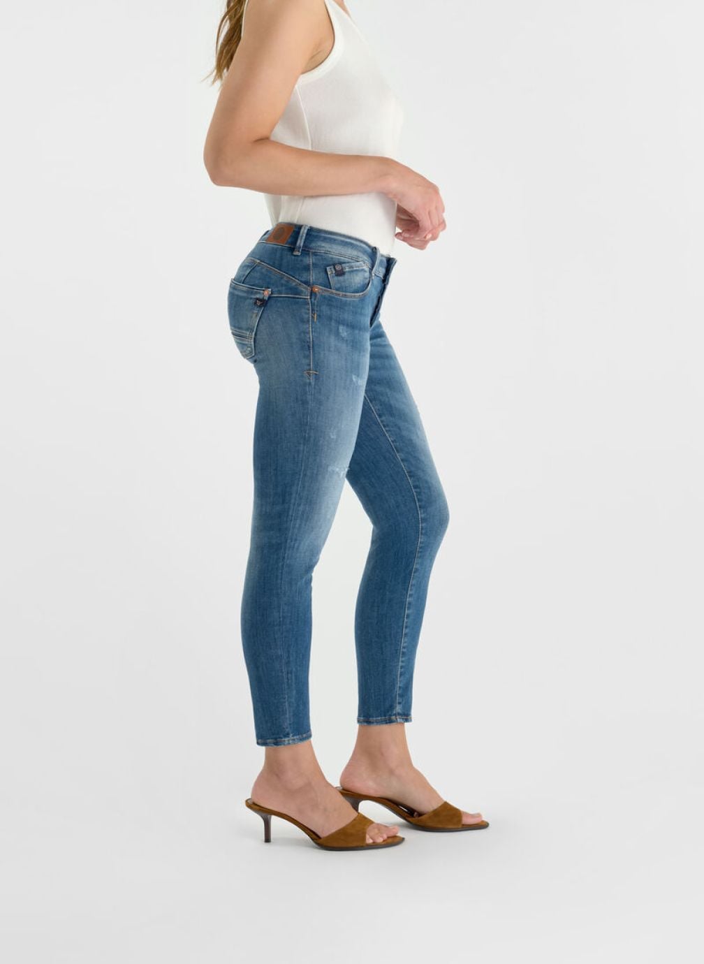 Jeans droit Jeans push-up slim PULP Blue femme bleu Le temps des cerises Jeans droit Jeans push-up slim PULP Blue femme bleu Bleu
