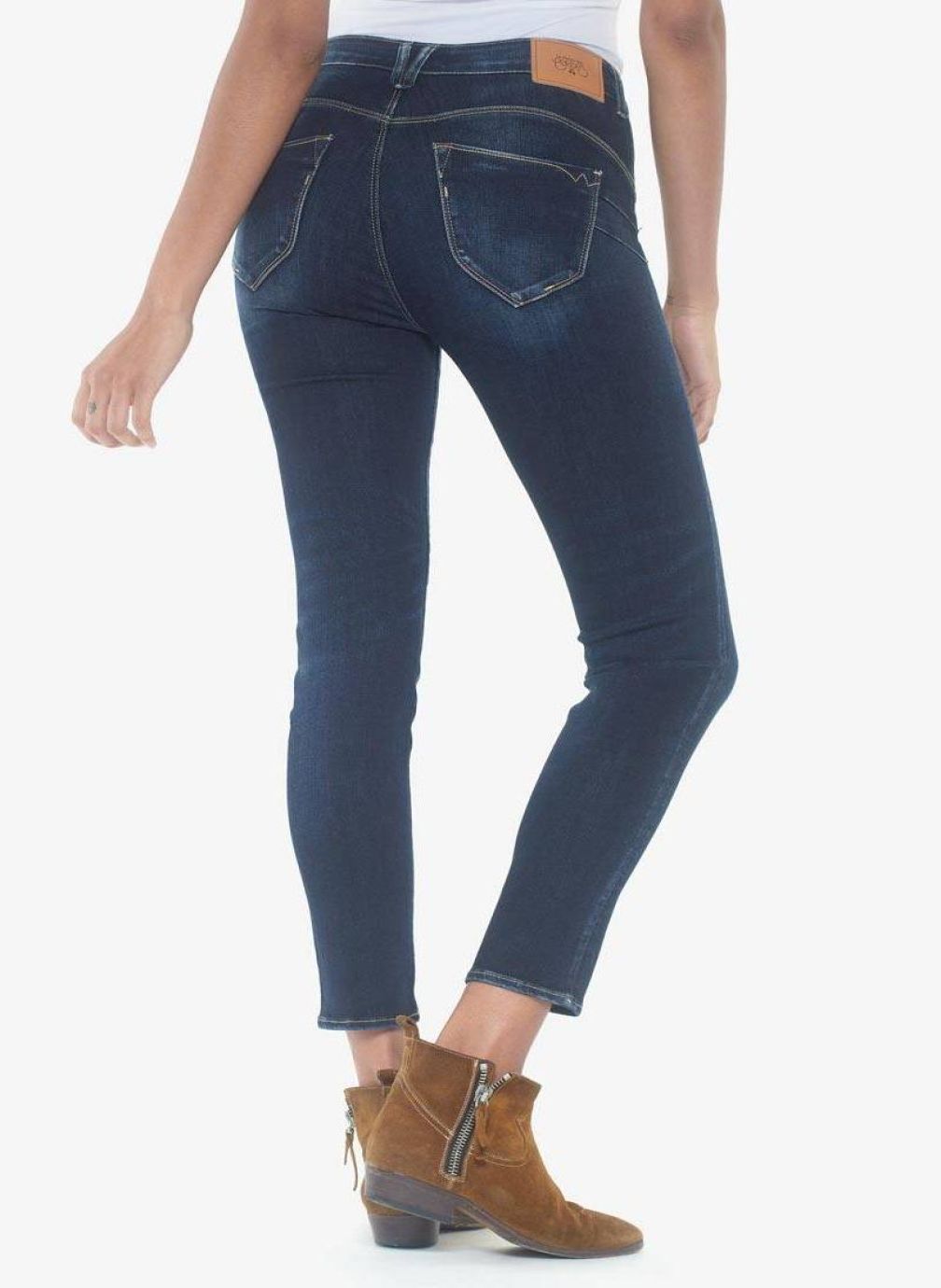Jeans droit Jeans push-up slim taille haute PULP Blue femme bleu Le temps des cerises Jeans droit Jeans push-up slim taille haute PULP Blue femme bleu Bleu