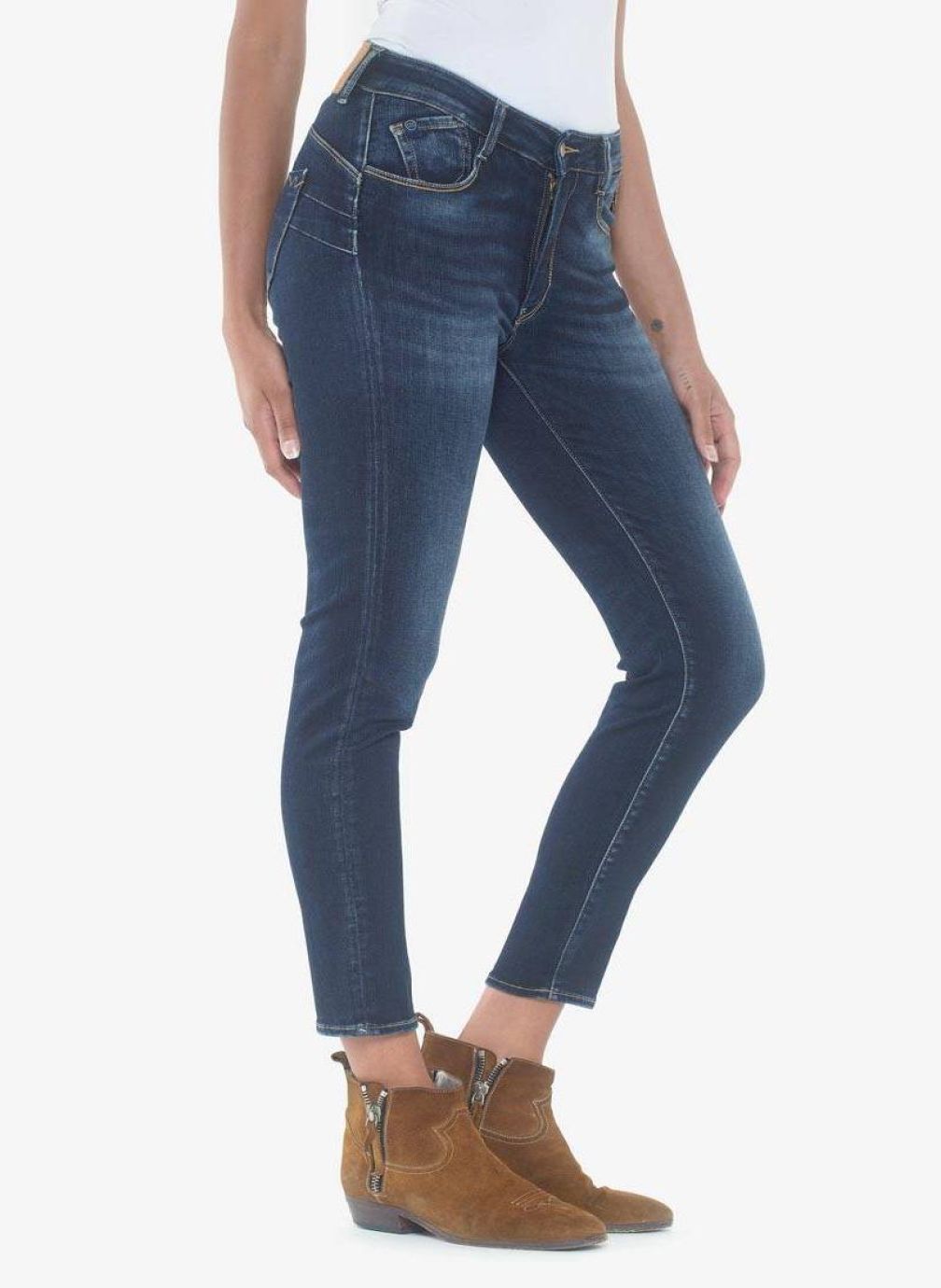 Jeans droit Jeans push-up slim taille haute PULP Blue femme bleu Le temps des cerises Jeans droit Jeans push-up slim taille haute PULP Blue femme bleu Bleu