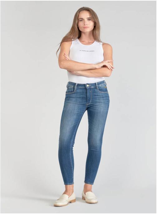 Le temps des cerises Jeans droit Jeans push-up slim taille haute PULP Blue femme bleu