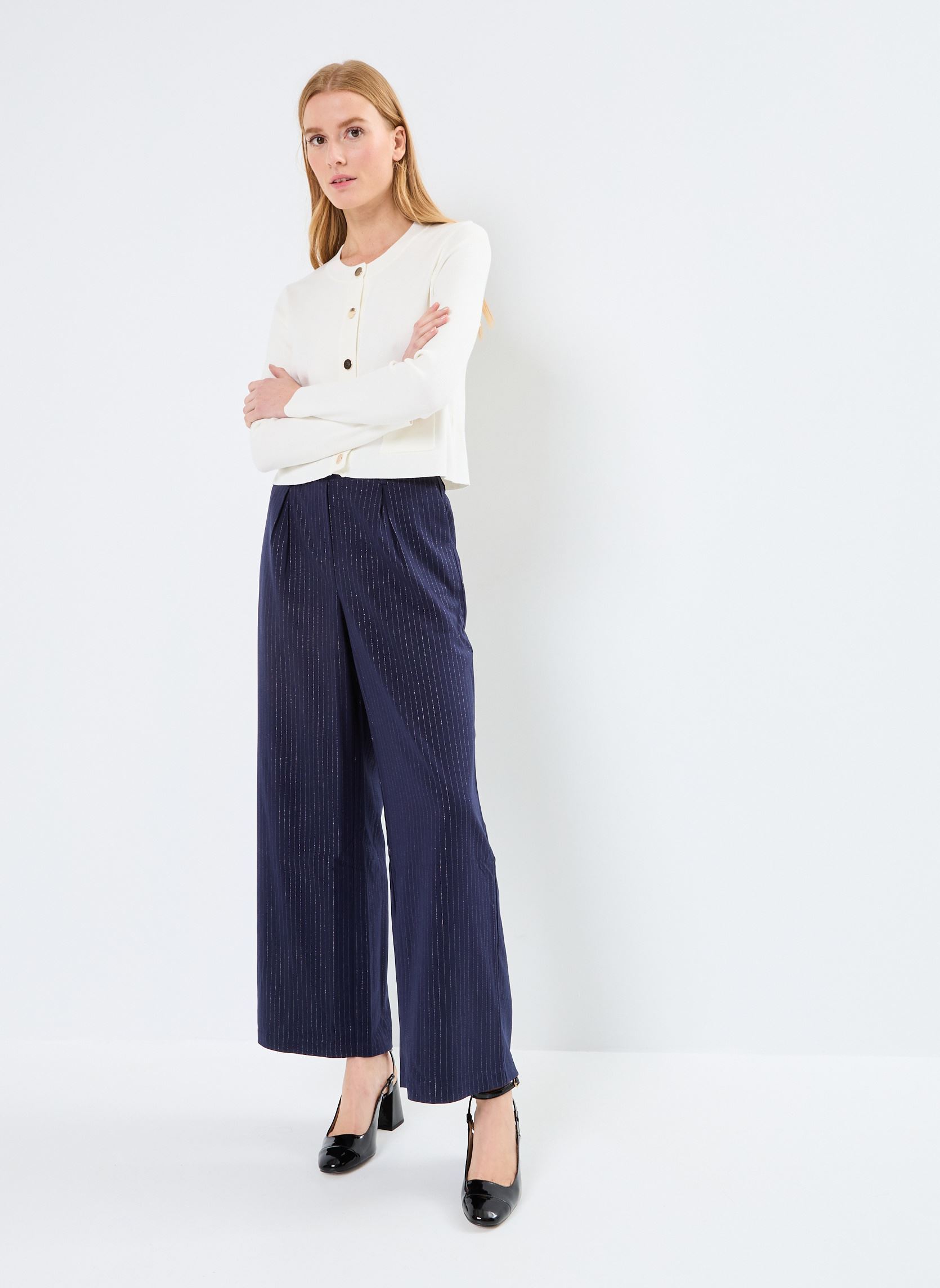 Pantalons larges PRAYANA femme bleu Georgia Rose Pantalons larges PRAYANA femme bleu RAY-BANQUIER-B