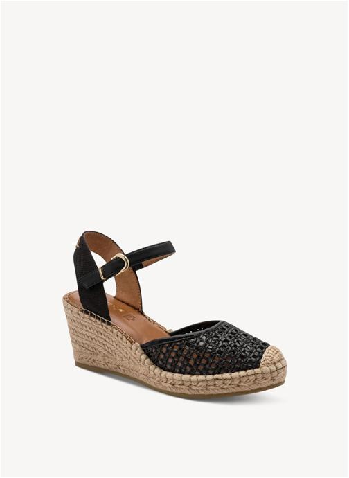 Tamaris Espadrilles plates 1-29610-42 femme noir