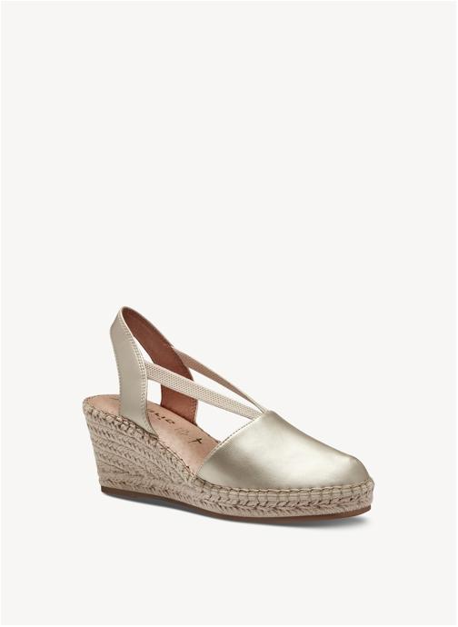 Sandales Compensées Geox D Lampedusa - Espadrille Cuir - Look Décontracté - Made In Spain