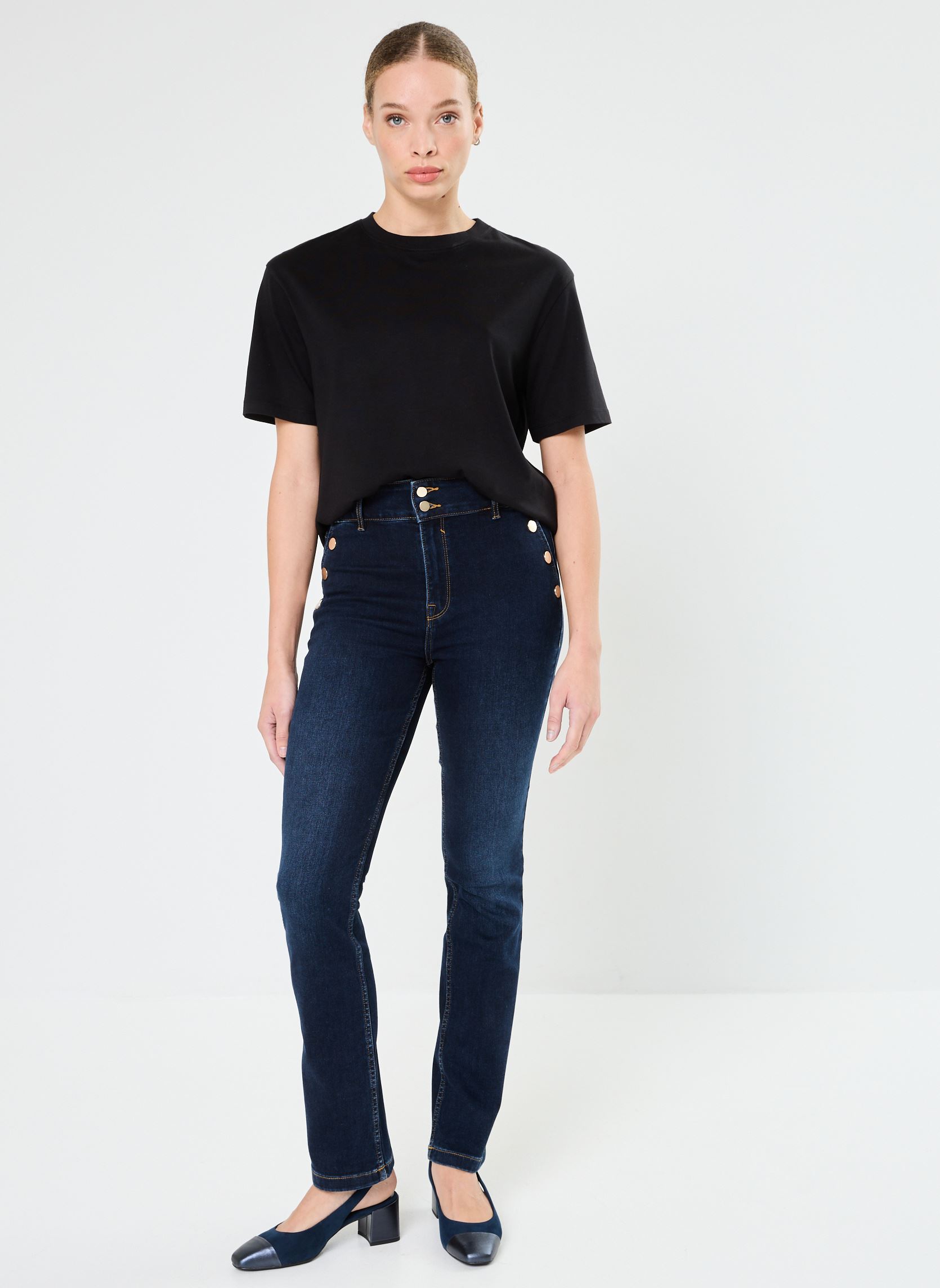 Tee-shirts manches courtes TORIANE femme noir MADE BY Tee-shirts manches courtes TORIANE femme noir JET BLACK