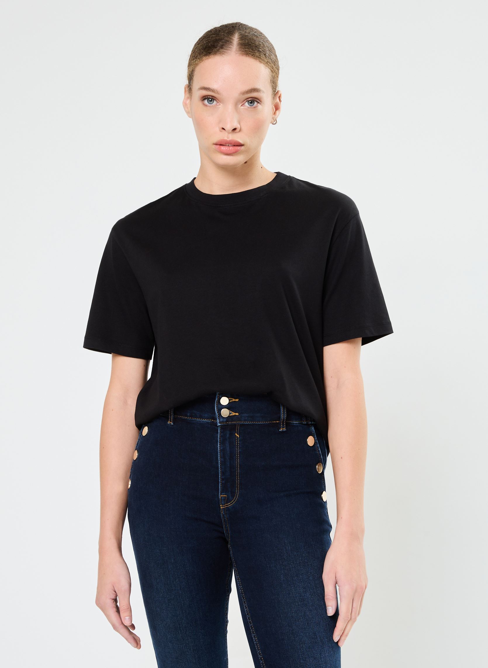 Tee-shirts manches courtes TORIANE femme noir MADE BY Tee-shirts manches courtes TORIANE femme noir JET BLACK