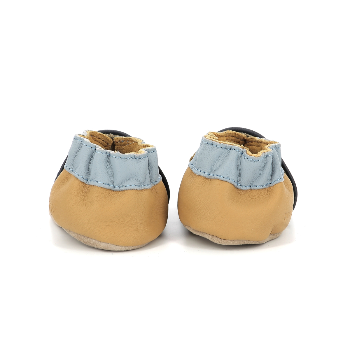 Chausson Bébé Garçon Robeez Playing Yard | Cuir Souple Semelle Souple | Pour Marche Naturelle | Taille à Choisir