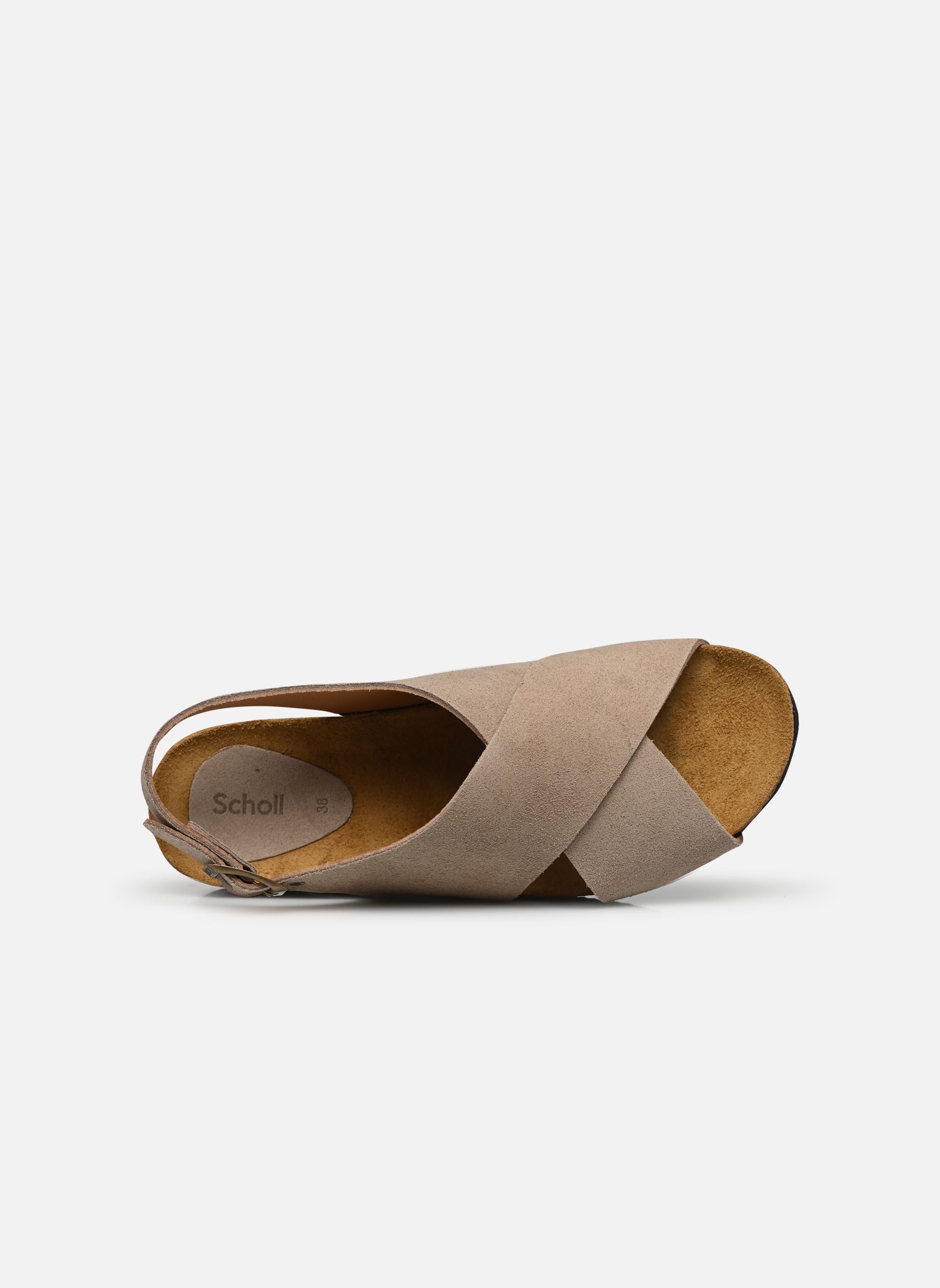Sandalias planas AMELIE COLLECTION mujer beige Scholl Sandalias planas AMELIE COLLECTION mujer beige DARK BEIGE SUEDE