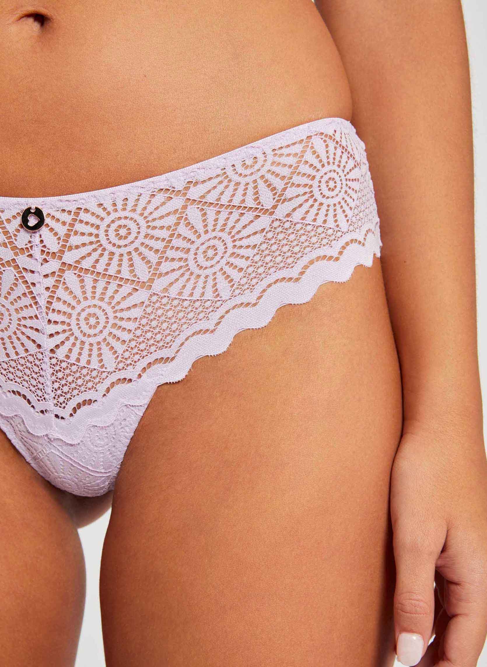 Culottes Shorty tanga parme Lison femme violet Morgan Culottes Shorty tanga parme Lison femme violet Violet