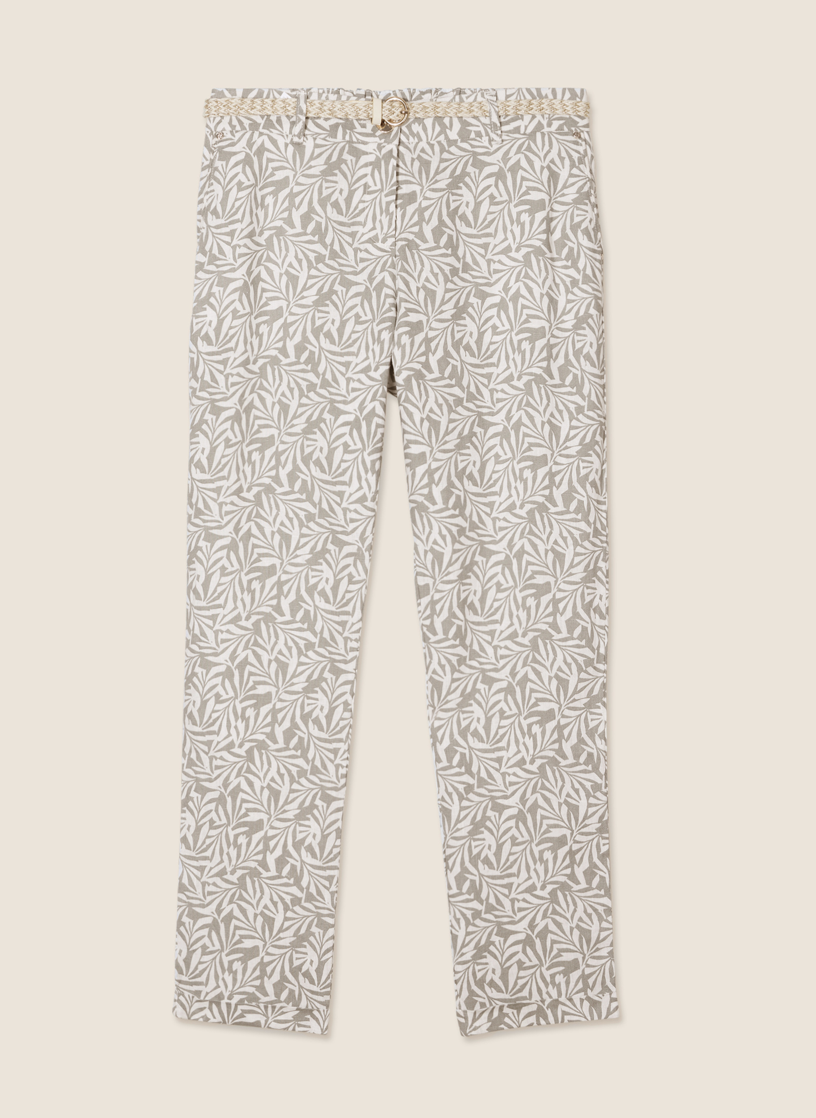 Pantalons droit PELYNOPRINT femme vert Bréal Pantalons droit PELYNOPRINT femme vert Kaki