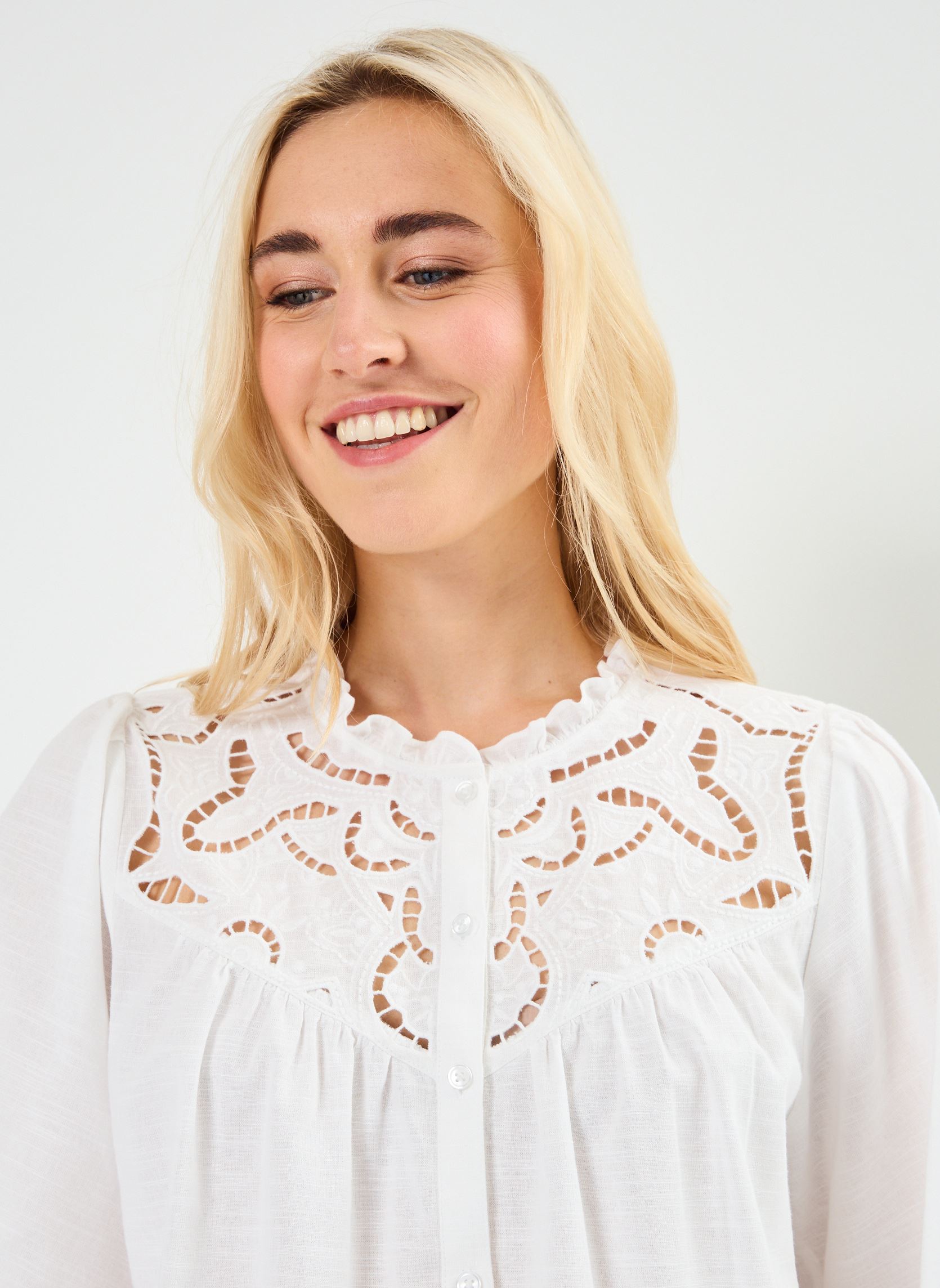 Kurzarm-Hemden CBRODI damen weiß Georgia Rose Kurzarm-Hemden CBRODI damen weiß BLANC