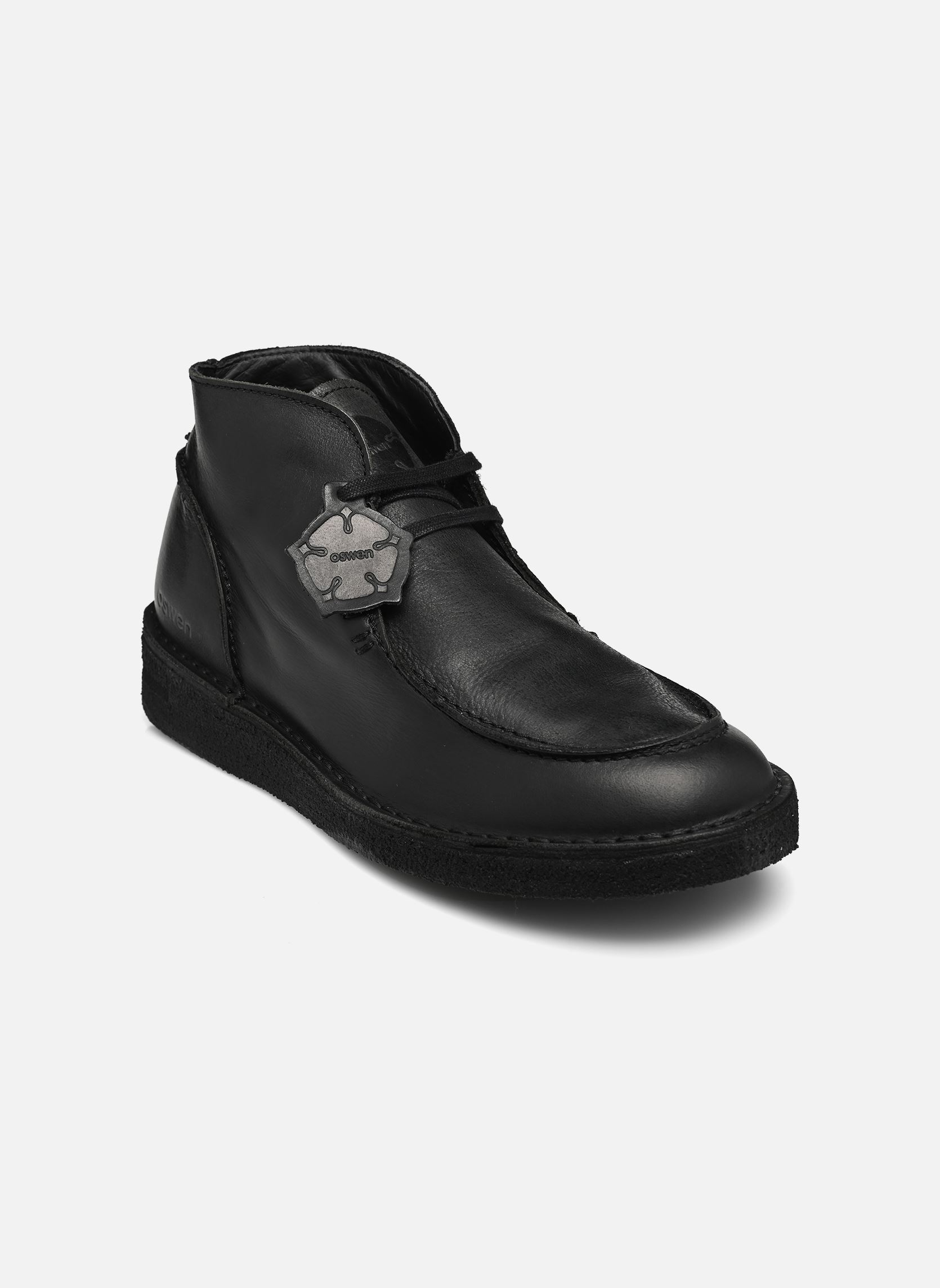 Enkellaarzen en laarzen EWALDI heren zwart Oswen Enkellaarzen en laarzen EWALDI heren zwart EWALDI - BLACK BUFFALO LEATHER