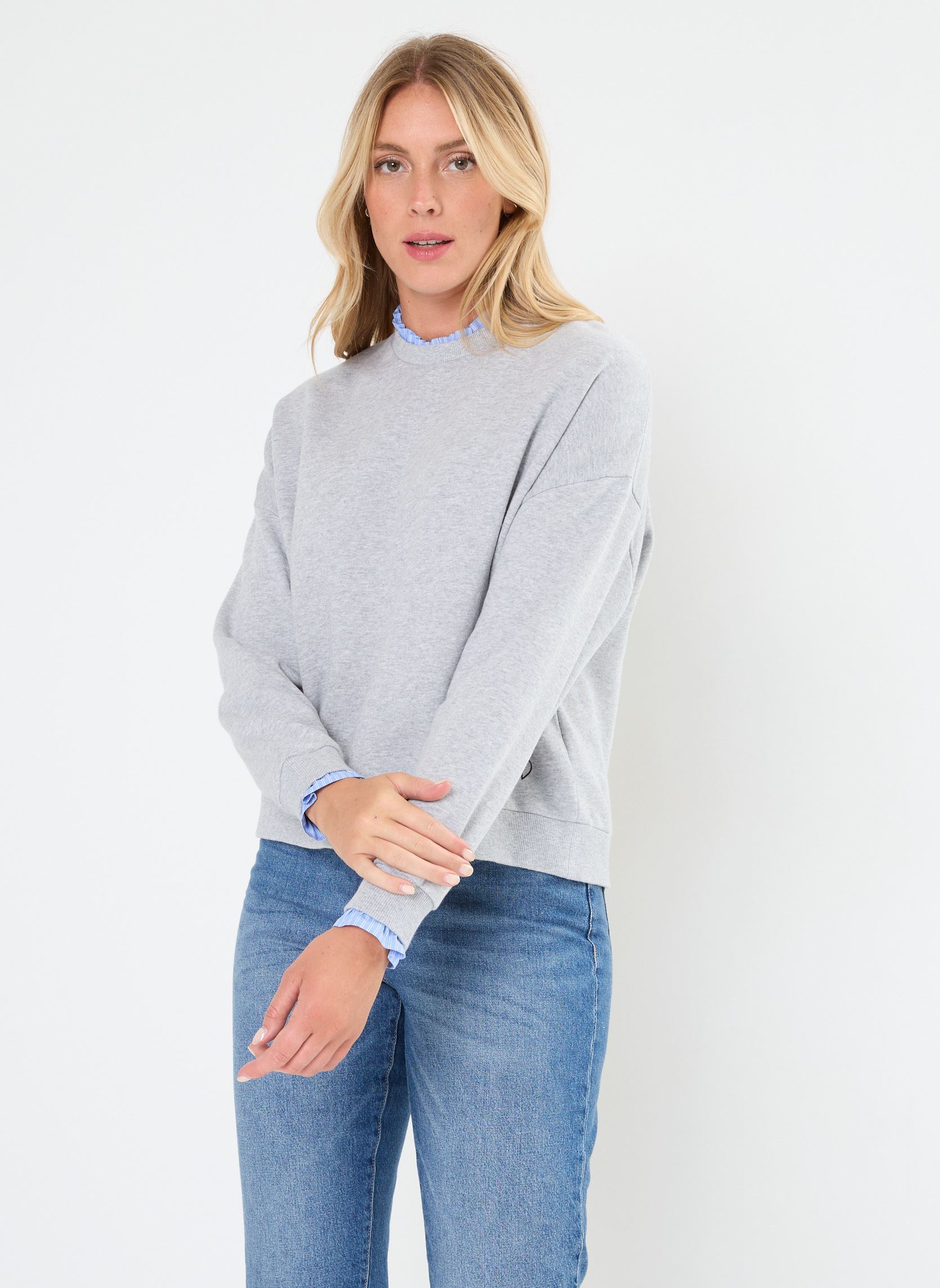 Sweater MSWEATY dames grijs Georgia Rose Sweater MSWEATY dames grijs MIRAGE GREY CHINE