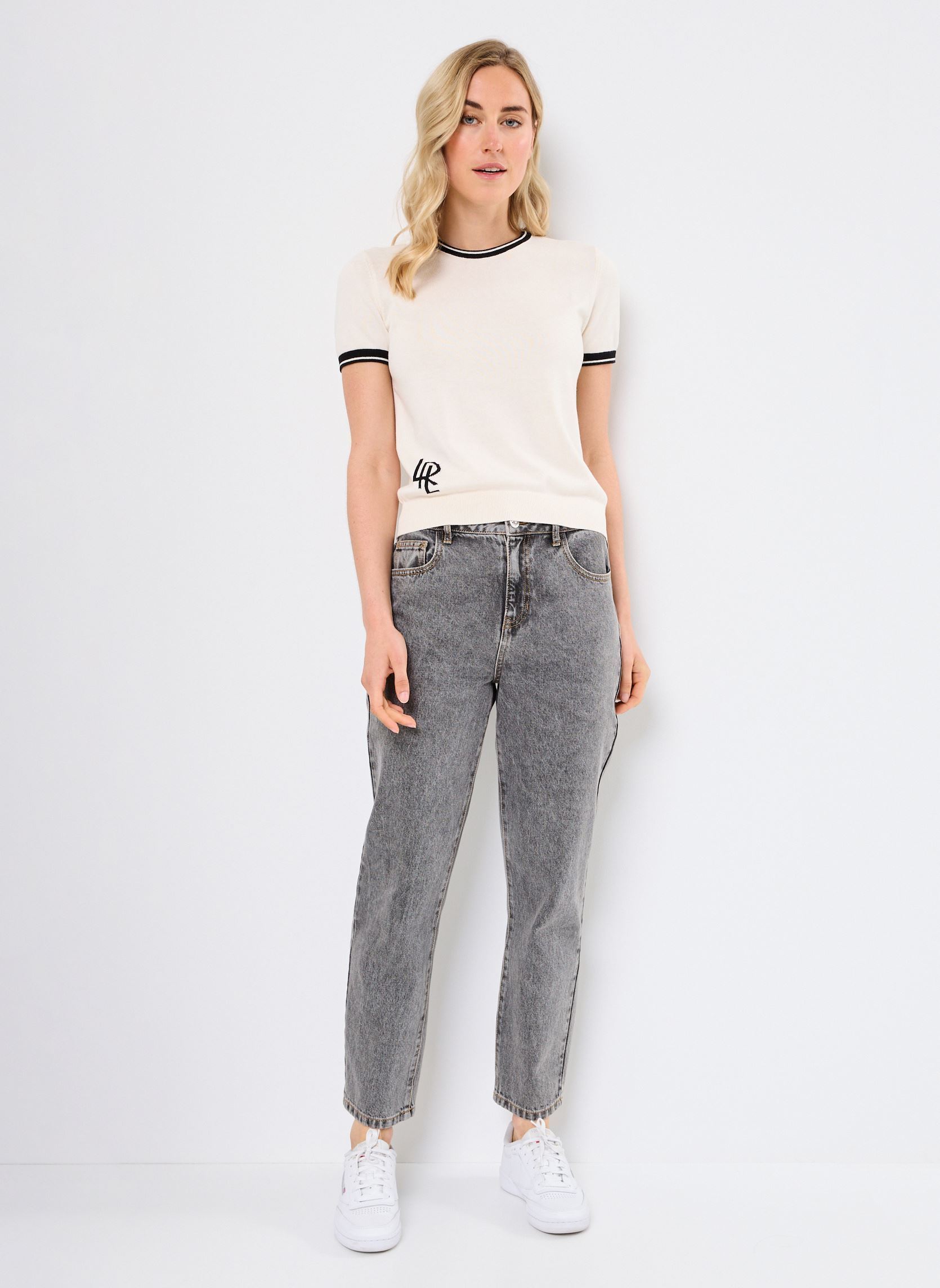 Pulls Eyelah-Short Sleeve-Pullover femme blanc Lauren Ralph Lauren Pulls Eyelah-Short Sleeve-Pullover femme blanc MASCARPONE CREAM/BLACK