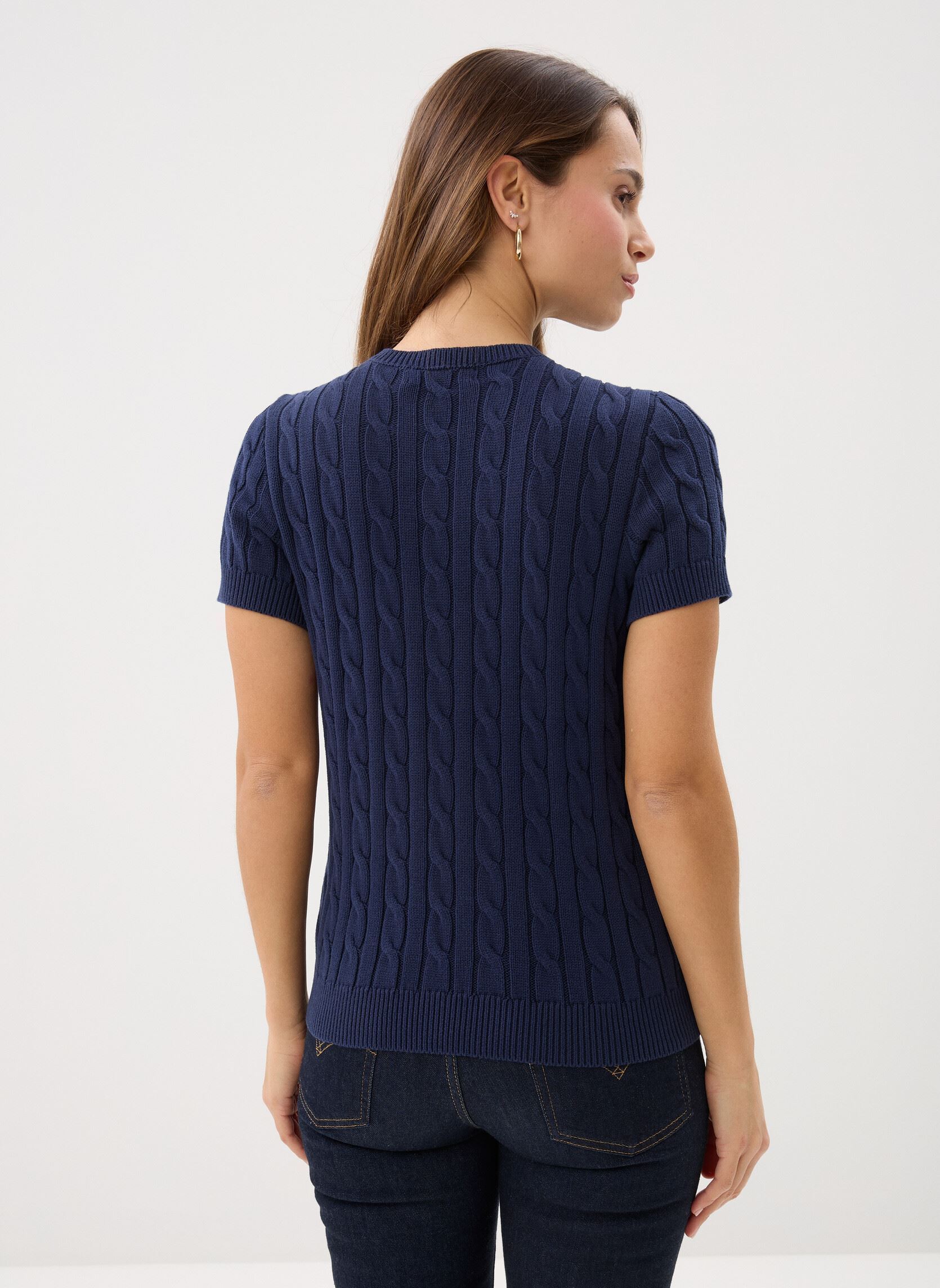 Truien Eyelah-Short Sleeve-Pullover dames blauw Lauren Ralph Lauren Truien Eyelah-Short Sleeve-Pullover dames blauw REFINED NAVY