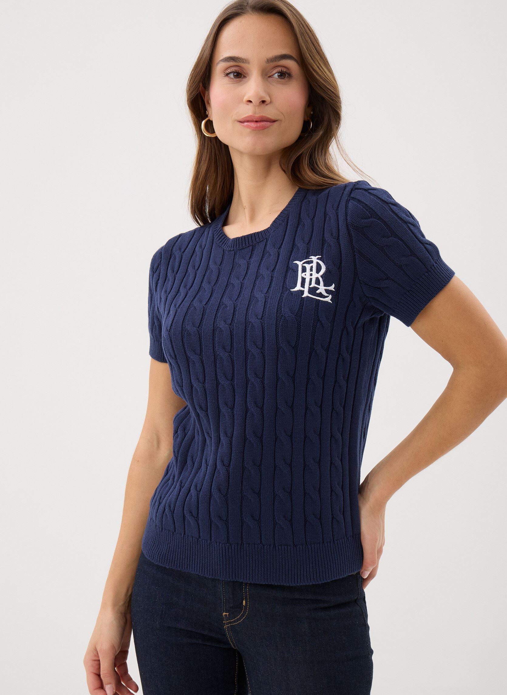 Vêtements Lauren Ralph Lauren Eyelah Short Sleeve Pullover pour Femme