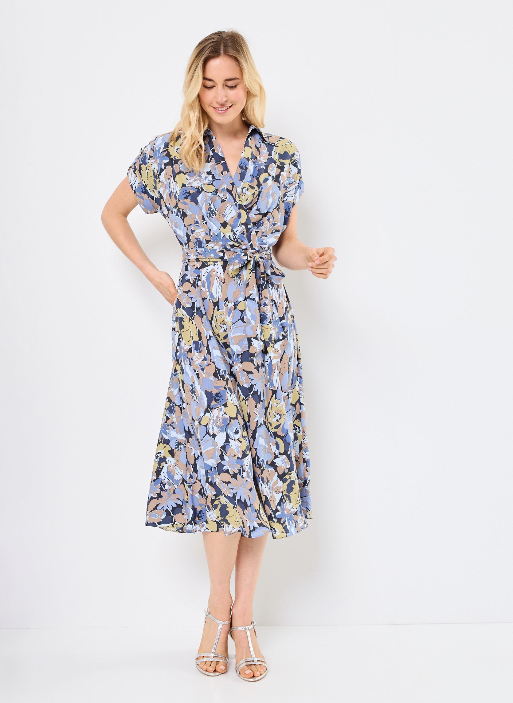 Abiti Fratillio-Short Sleeve-Day Dress donna blu Lauren Ralph Lauren Abiti Fratillio-Short Sleeve-Day Dress donna blu BLUE MULTI