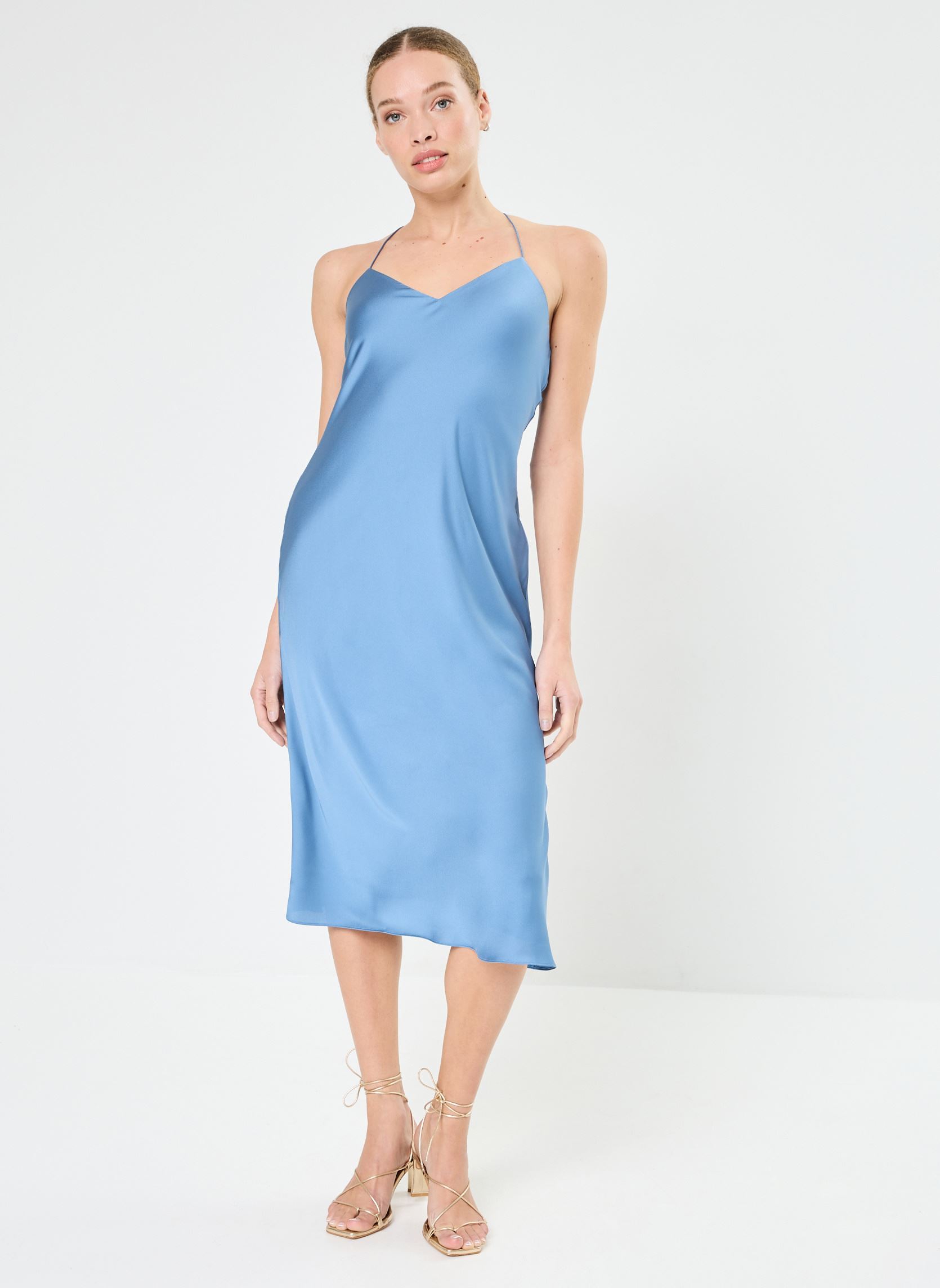 Jurken Nokithe-Sleeveless-Day Dress dames blauw Lauren Ralph Lauren Jurken Nokithe-Sleeveless-Day Dress dames blauw PALE AZURE