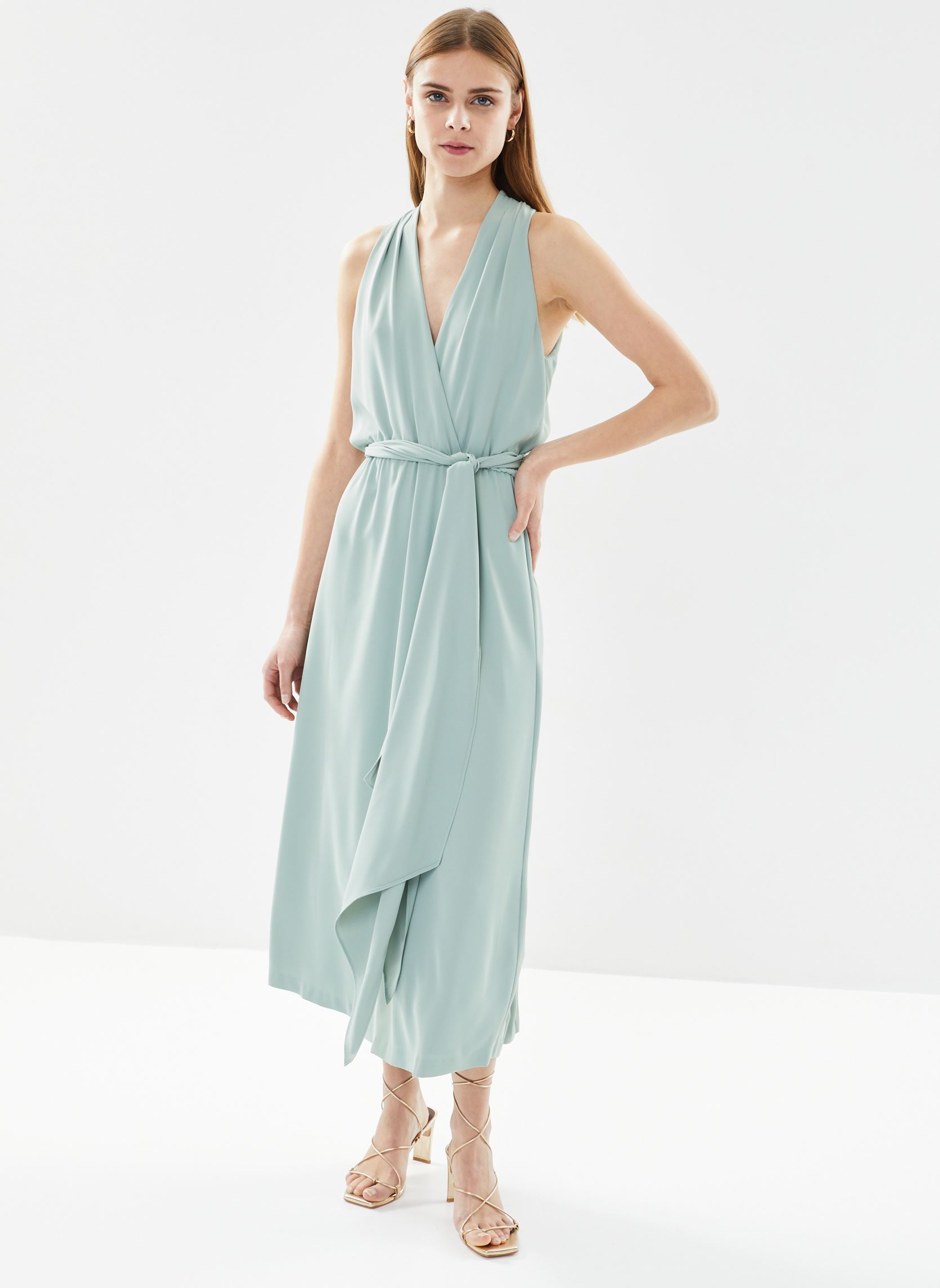 Robes longues Varsha-Sleeveless-Cocktail Dress femme vert Lauren Ralph Lauren Robes longues Varsha-Sleeveless-Cocktail Dress femme vert SOFT LAUREL