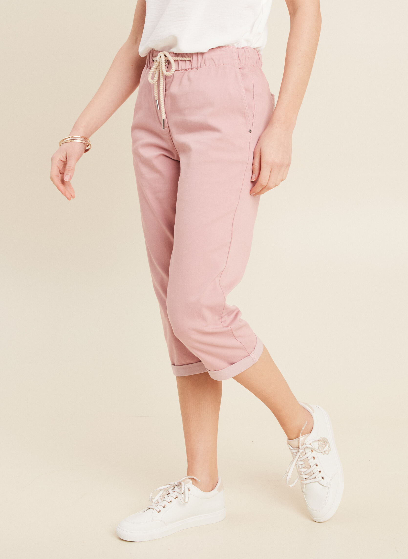 Bermudas PEBATCOURT femme rose Bréal Bermudas PEBATCOURT femme rose Rose pastel