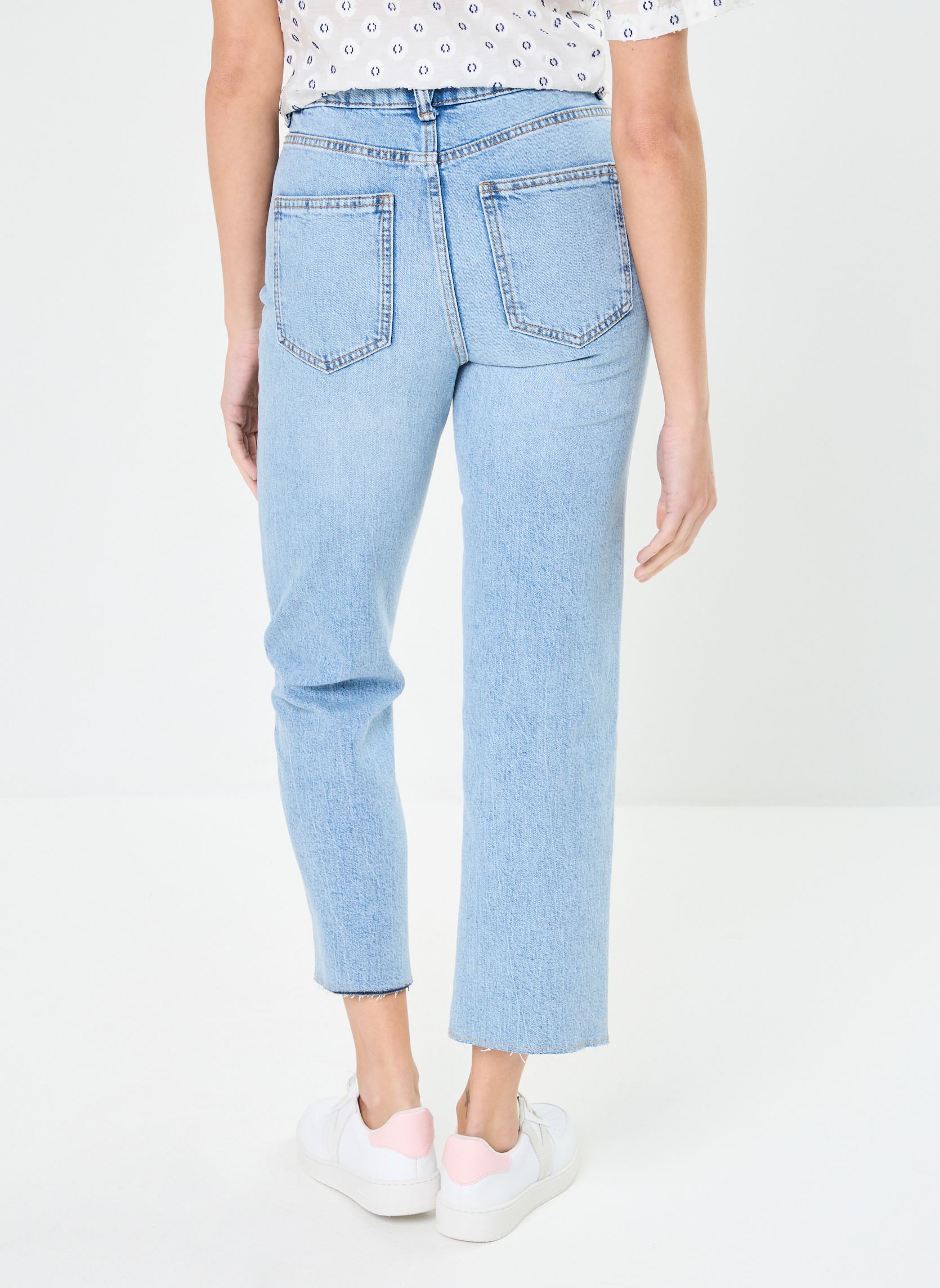 Rechte jeans / Straight Leg Jeans PSARA dames blauw MADE BY Rechte jeans / Straight Leg Jeans PSARA dames blauw DENIM DOUBLE STONE