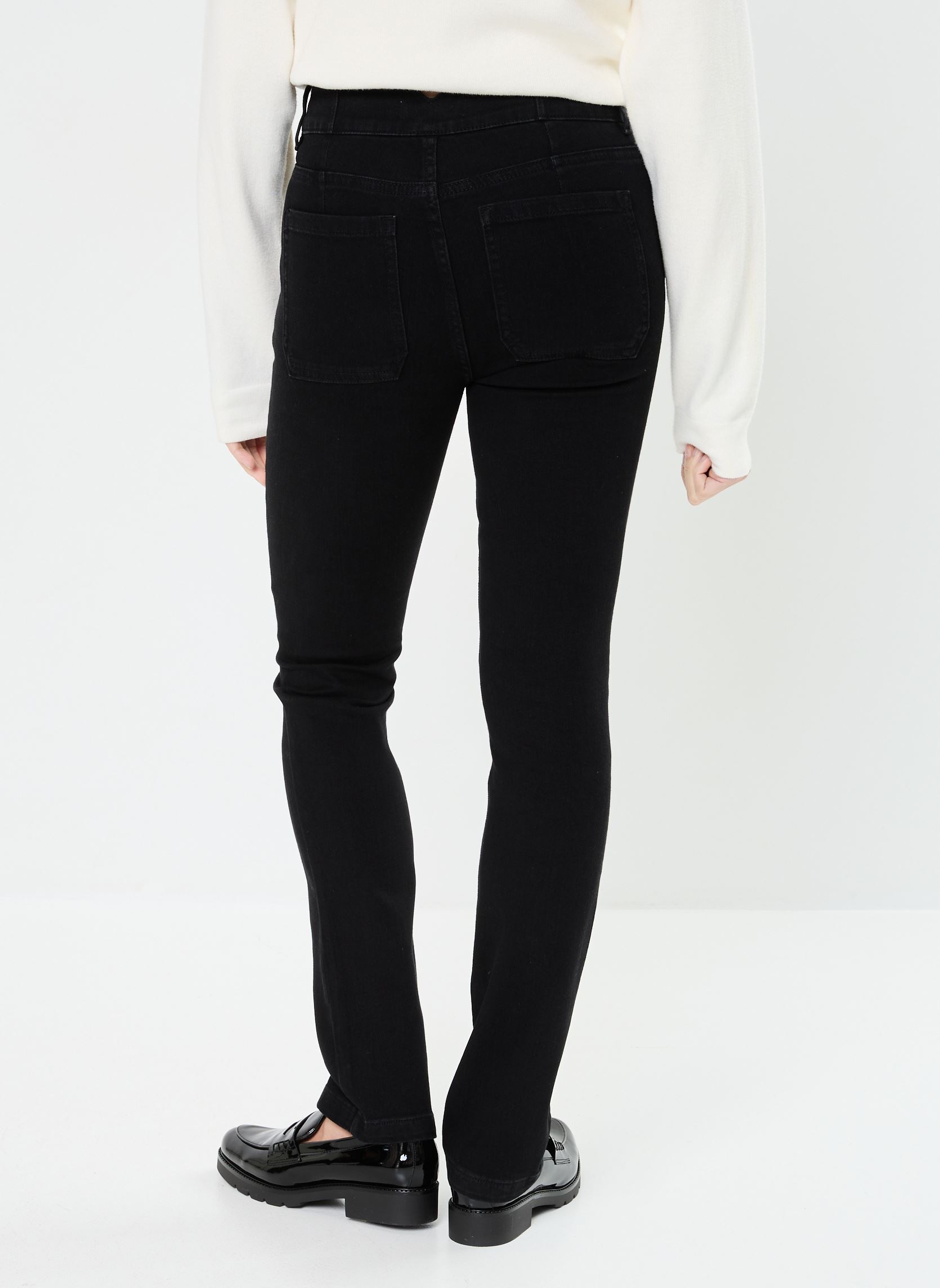 Jeans droit PONTI femme noir MADE BY Jeans droit PONTI femme noir DENIM BLACK