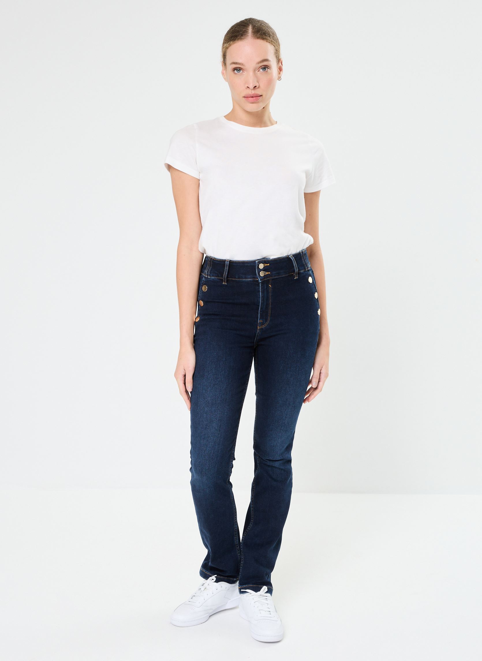 Rechte jeans / Straight Leg Jeans PONTI dames blauw MADE BY Rechte jeans / Straight Leg Jeans PONTI dames blauw DENIM BRUT