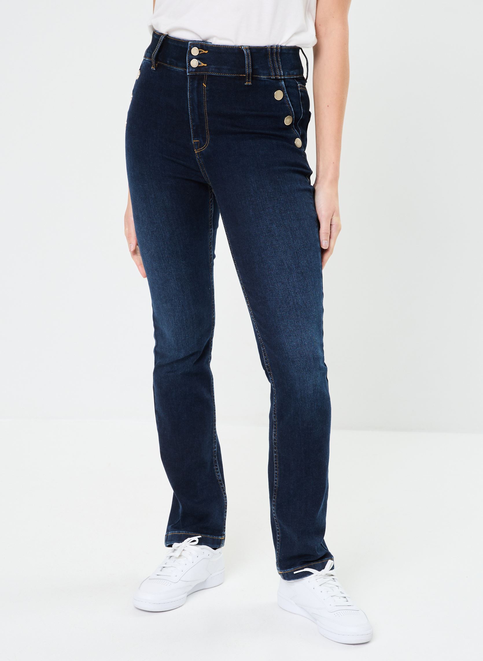 Rechte jeans / Straight Leg Jeans PONTI dames blauw MADE BY Rechte jeans / Straight Leg Jeans PONTI dames blauw DENIM BRUT