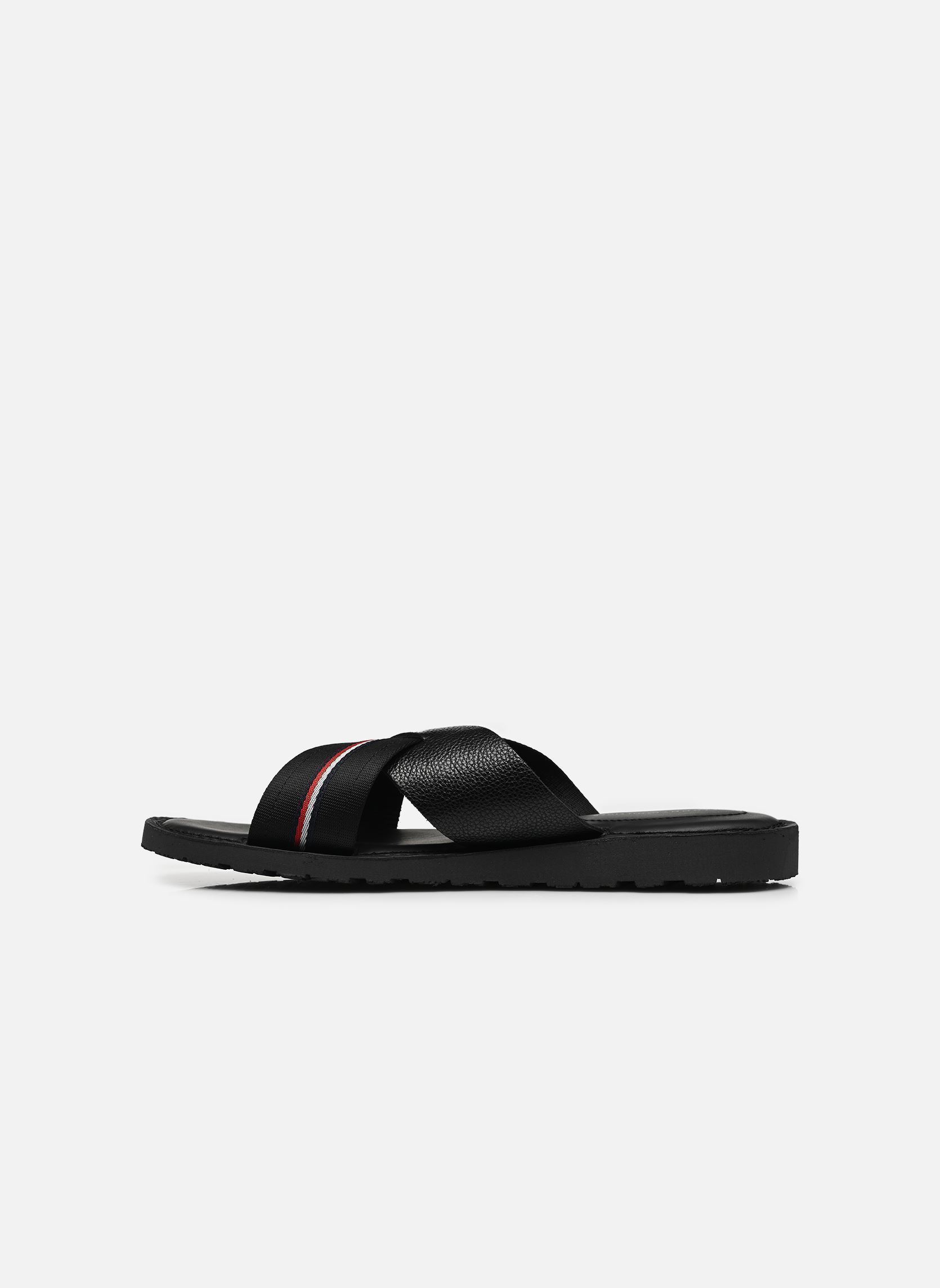 Pantoletten CORE HILFIGER LTH CR herren schwarz Tommy Hilfiger Pantoletten CORE HILFIGER LTH CR herren schwarz BLACK 1
