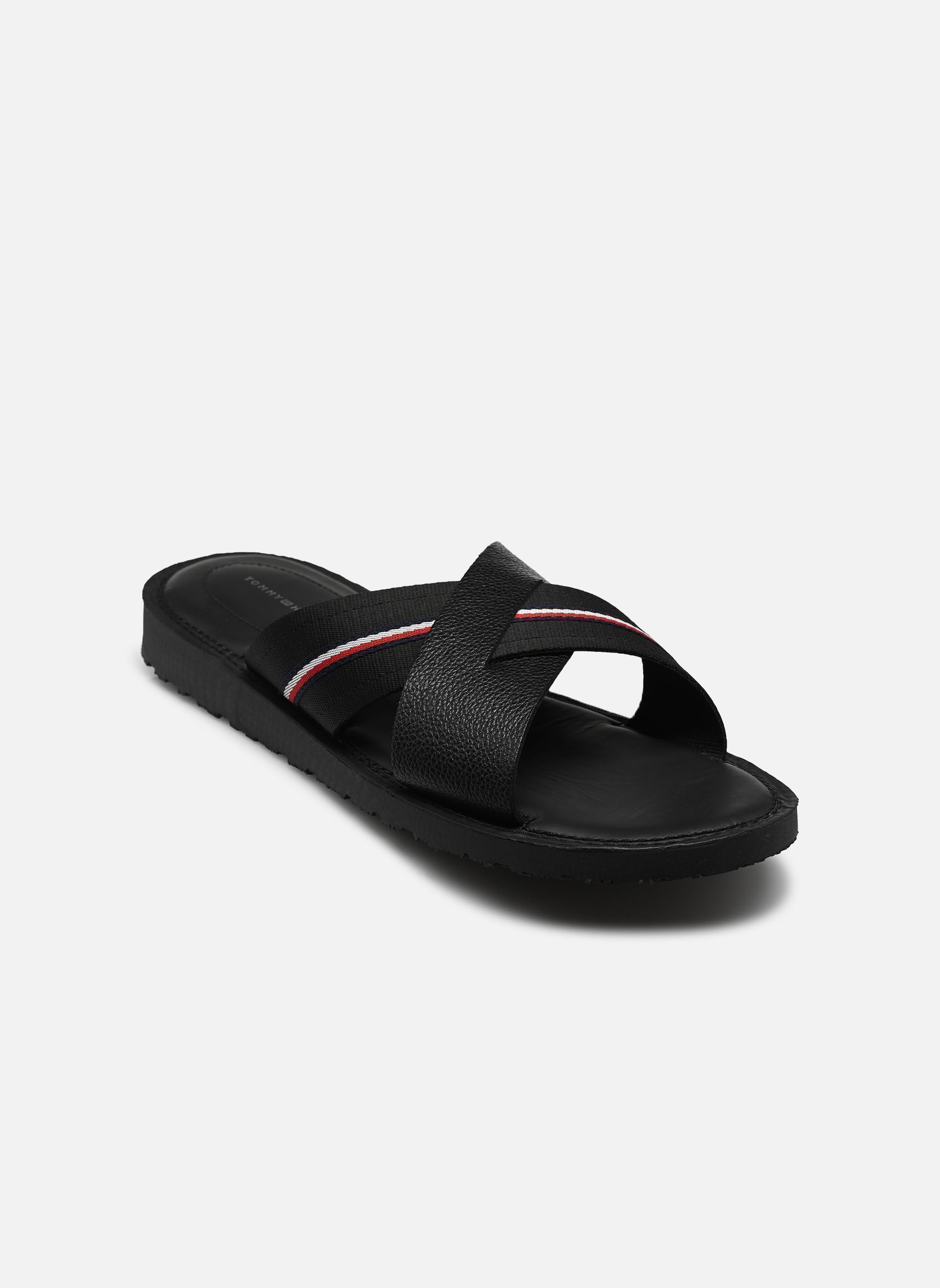Pantoletten CORE HILFIGER LTH CR herren schwarz Tommy Hilfiger Pantoletten CORE HILFIGER LTH CR herren schwarz BLACK 1