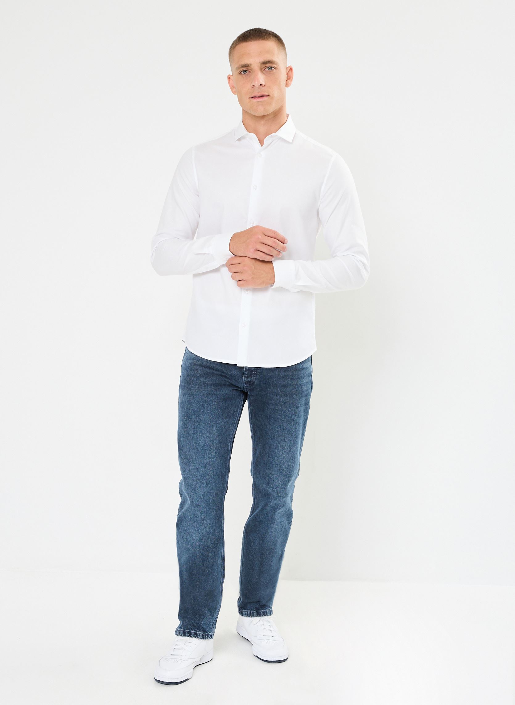 Hemden CRISTOBAL heren wit Marvin&Co Hemden CRISTOBAL heren wit BRIGHT WHITE