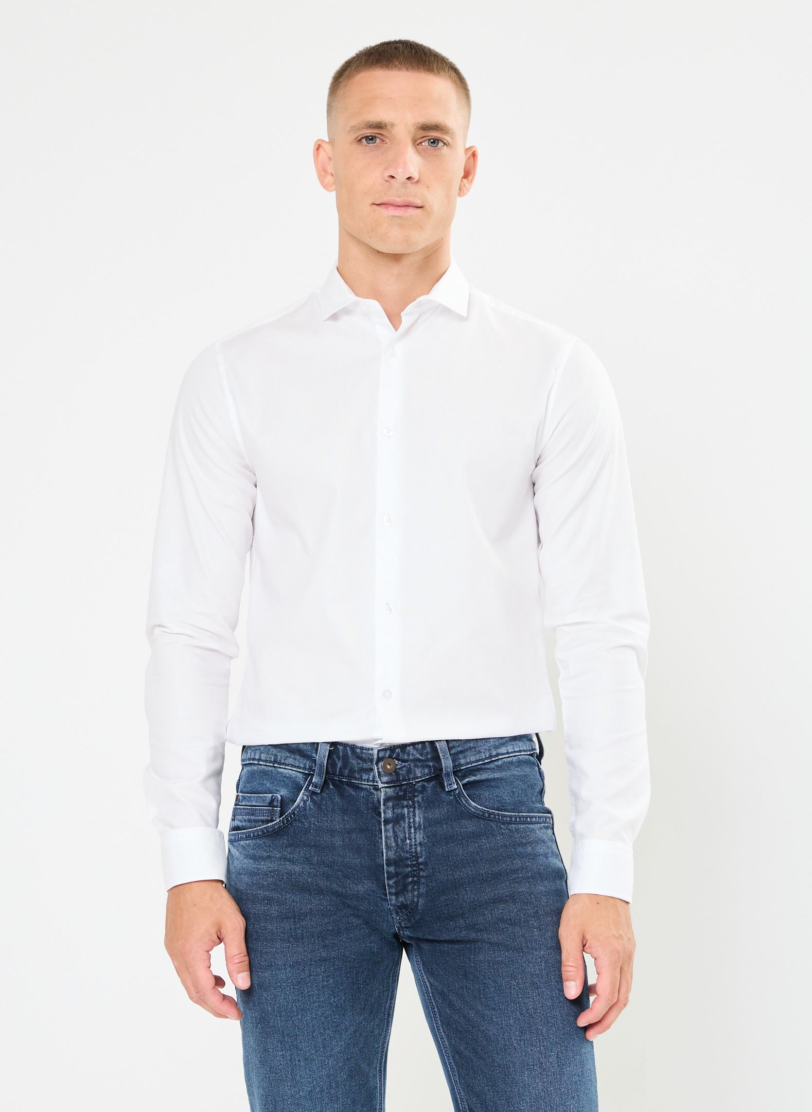 Hemden CRISTOBAL heren wit Marvin&Co Hemden CRISTOBAL heren wit BRIGHT WHITE