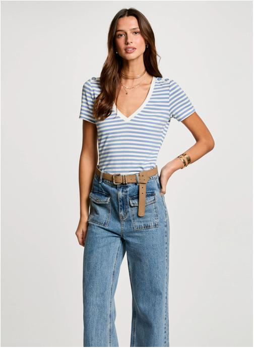 Morgan Tee-shirts 241-DINA femme bleu
