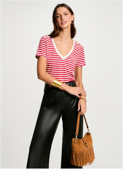 Morgan Tee-shirts 241-DINA femme rouge