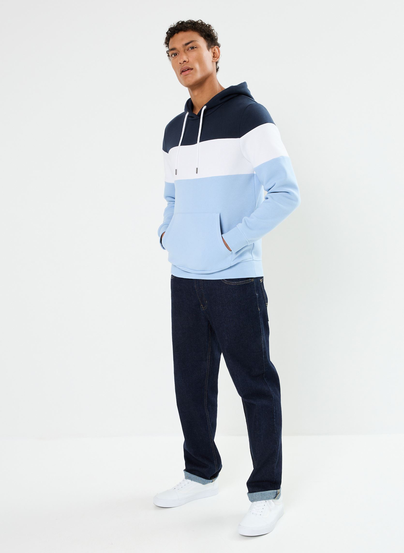 Kapuzenpullover MSIMONBICO sweatshirt herren blau MADE BY Kapuzenpullover MSIMONBICO sweatshirt herren blau SOFT CHAMBRAY