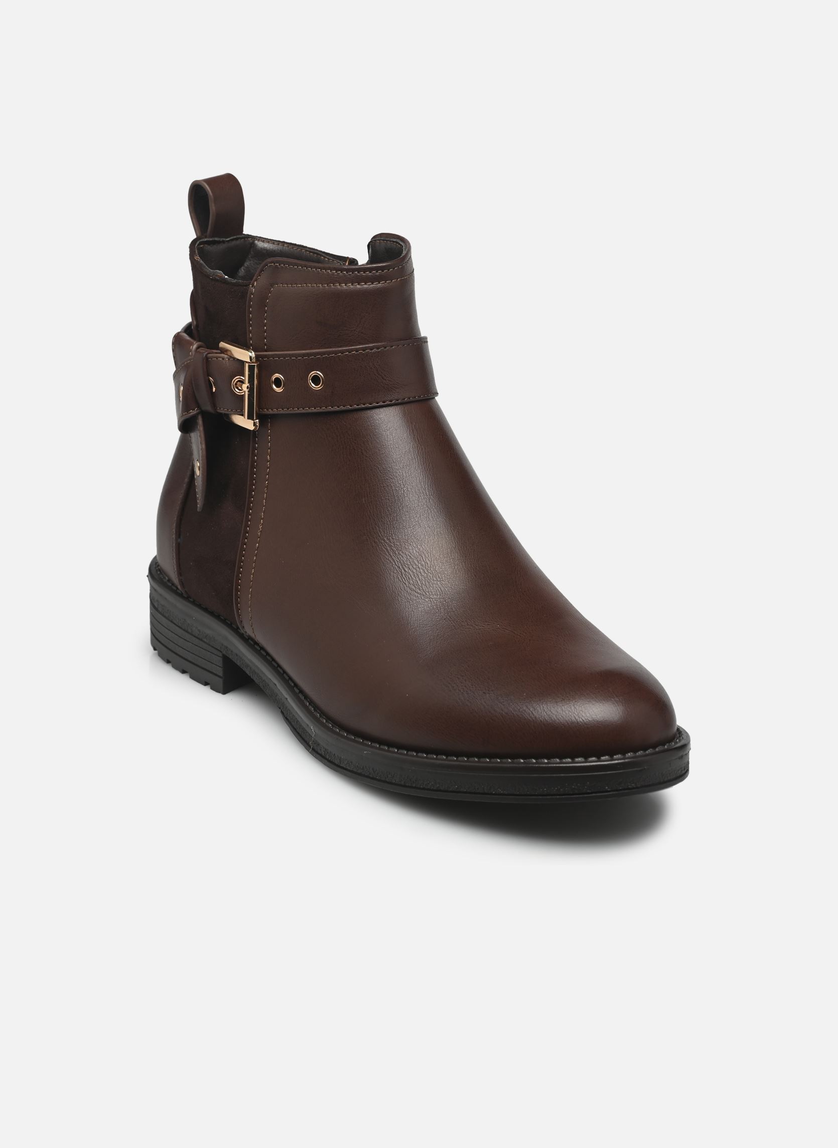 Enkellaarzen en boots DAGNA dames bruin MADE BY Enkellaarzen en boots DAGNA dames bruin MARRON FONCÉ
