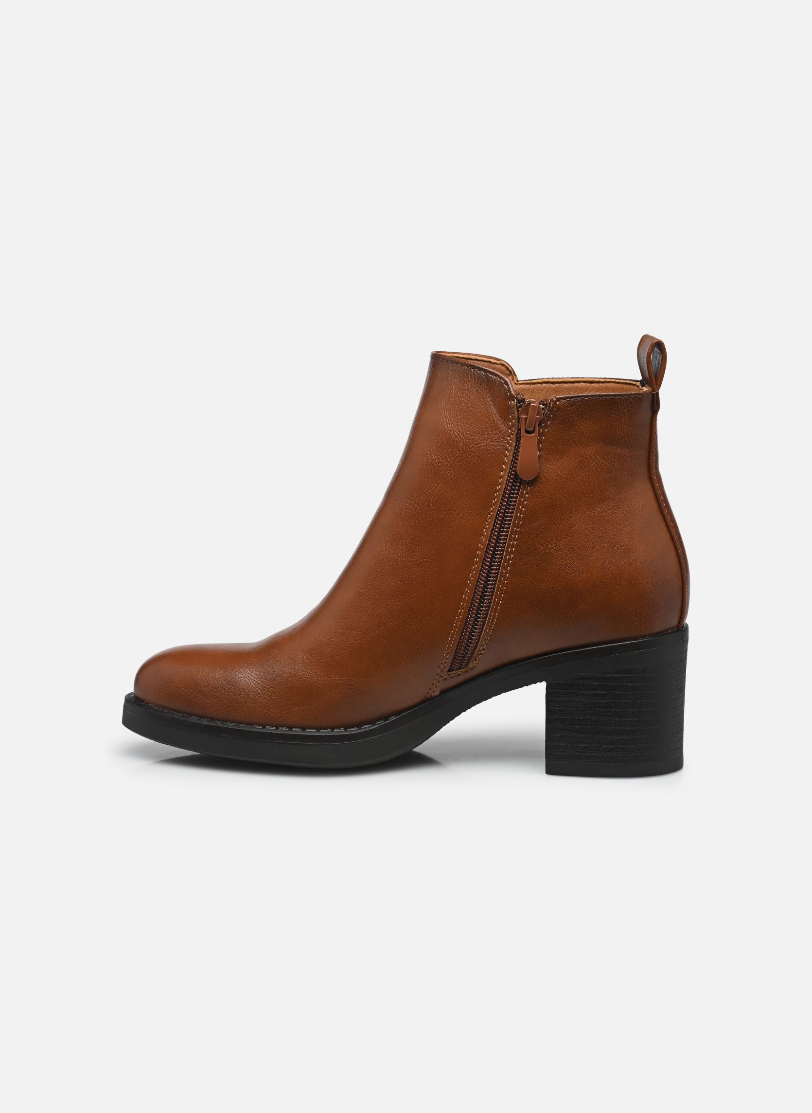 Enkellaarzen en boots DANIELA dames bruin MADE BY Enkellaarzen en boots DANIELA dames bruin Cognac