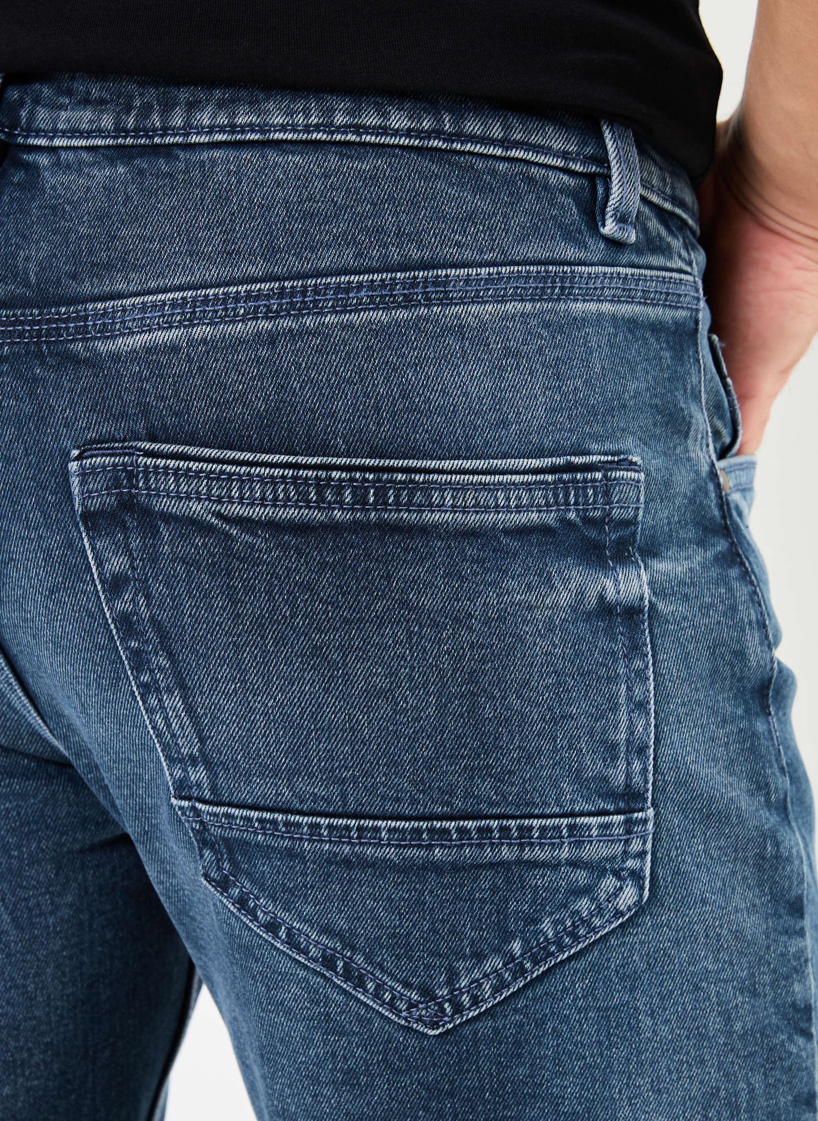 Rechte jeans / Straight Leg Jeans PETER1 heren blauw Marvin&Co Rechte jeans / Straight Leg Jeans PETER1 heren blauw DENIM STONE