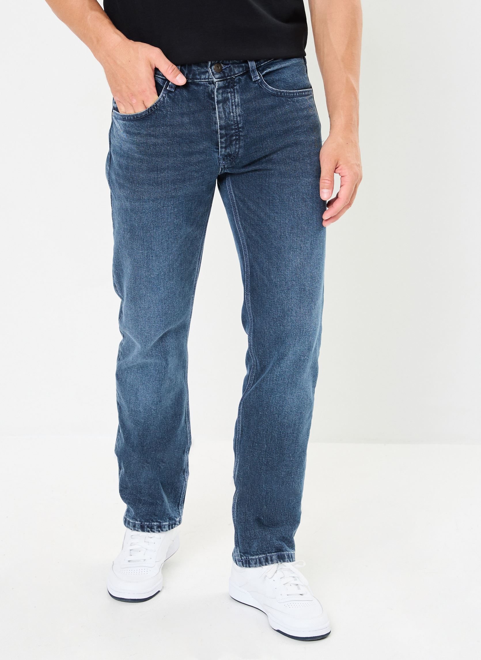 Rechte jeans / Straight Leg Jeans PETER1 heren blauw Marvin&Co Rechte jeans / Straight Leg Jeans PETER1 heren blauw DENIM STONE