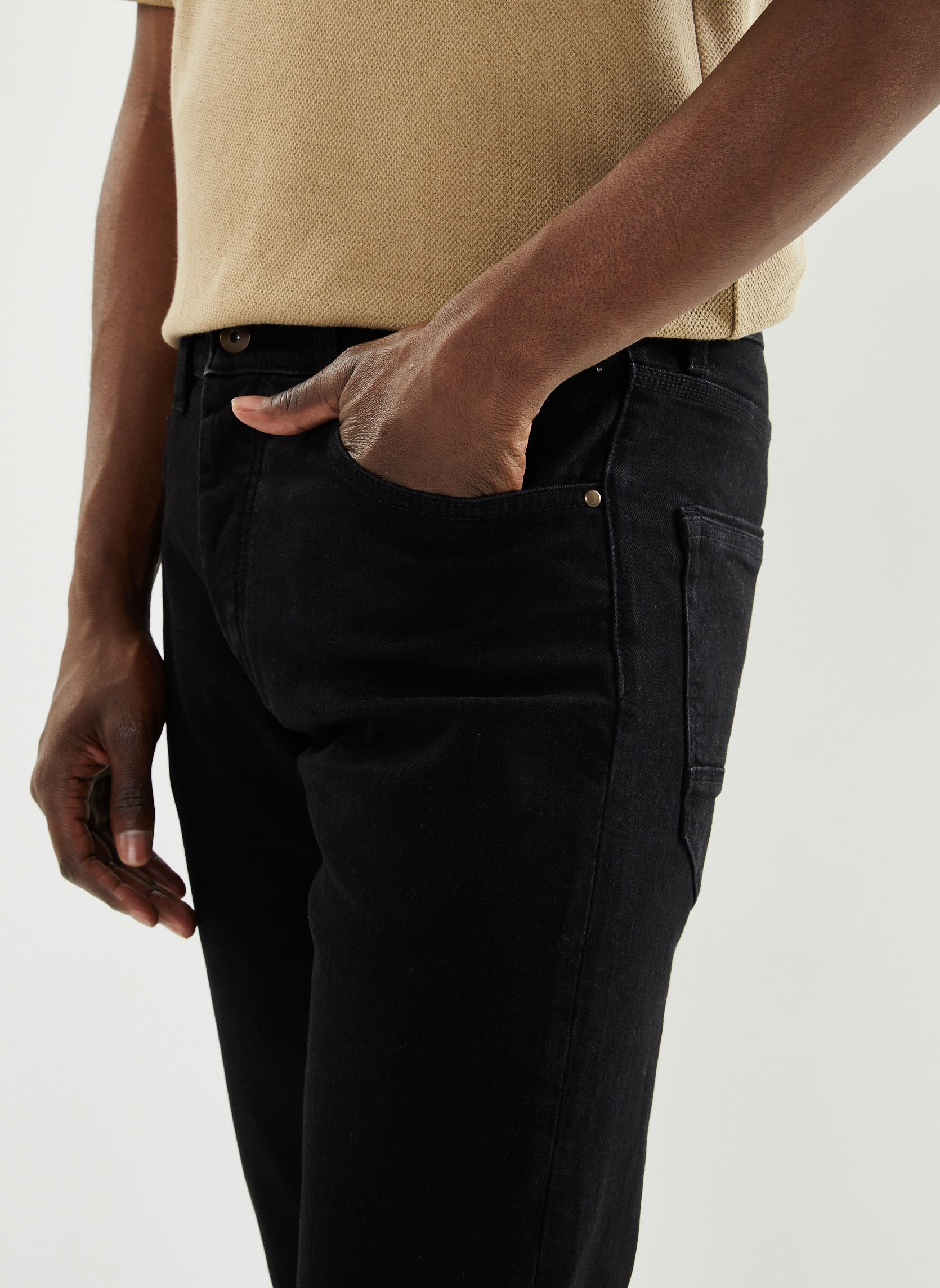 Straight Fit Jeans PETER herren schwarz Marvin&Co Straight Fit Jeans PETER herren schwarz DENIM BLACK