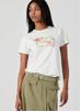 KAPORAL T-Shirt Donna FISHA Blu Laguna - Girocollo, Maniche A Risvolto, Vestibilità Aderente - 48% Cotone, 52% Poliestere