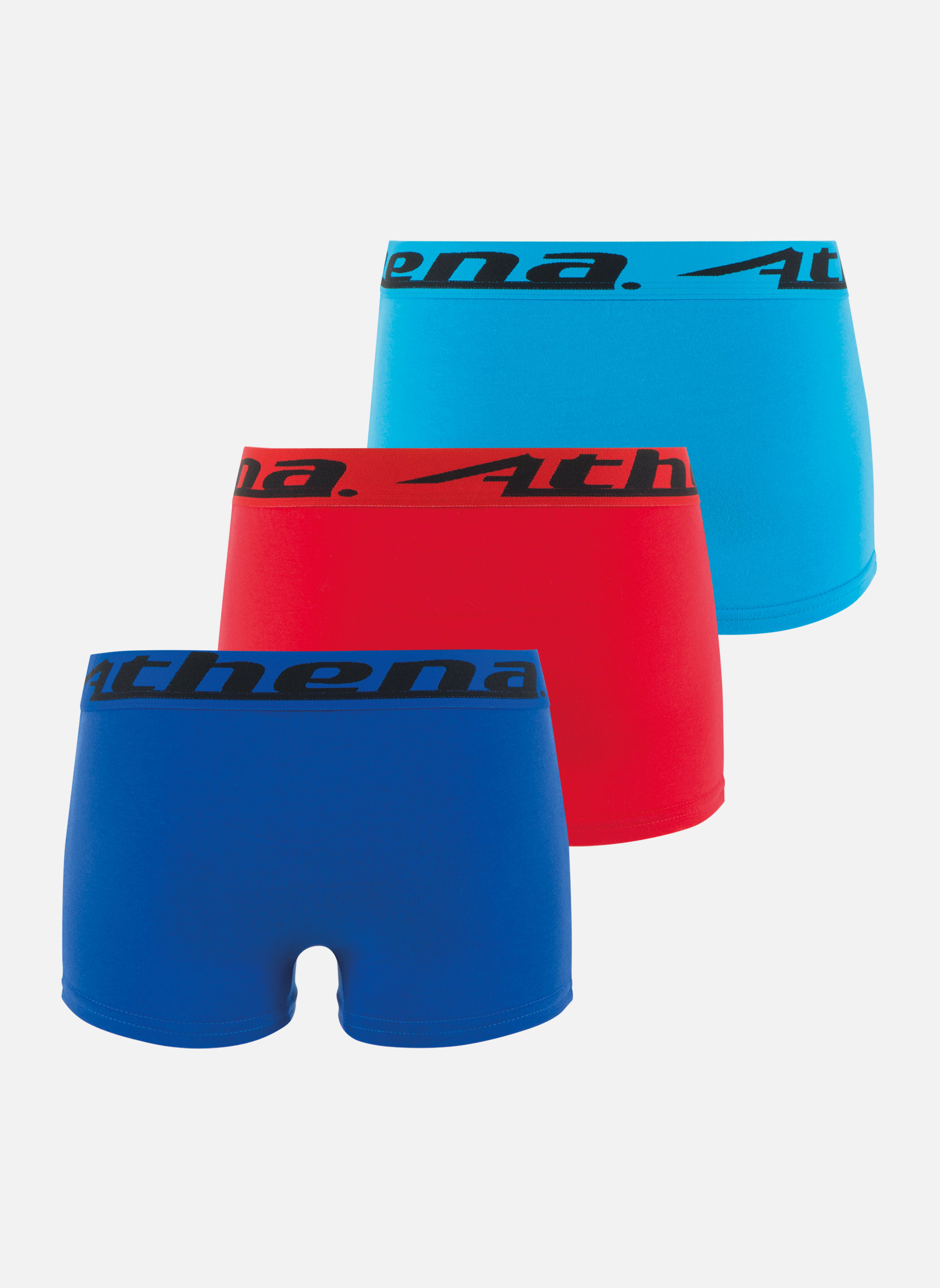 Athena Set Di 4 Boxer Uomo In Cotone Elasticizzato - Ecopack, Fodera Frontale, Colori Classici - 4