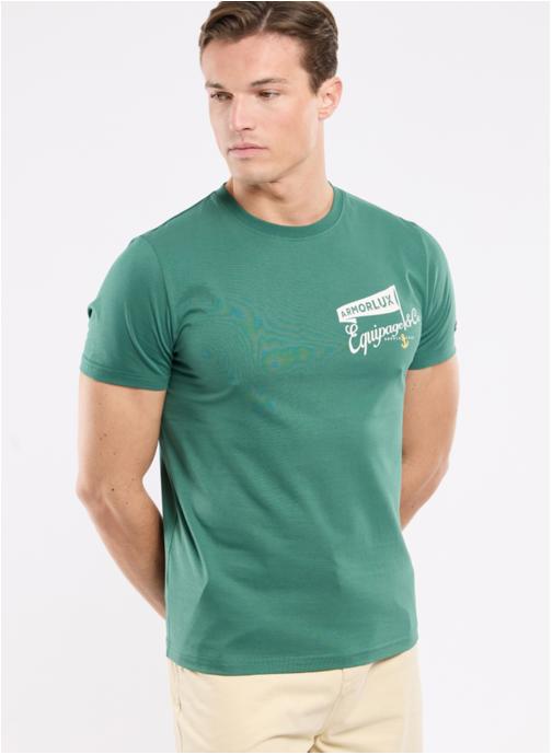 Armor Lux Tee-shirts T-shirt 76773 biodiversité/waterfall homme vert