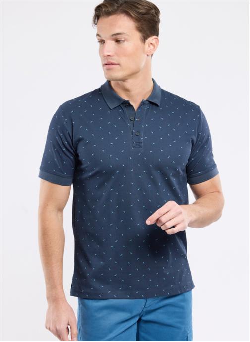 Armor Lux Polos Polo 78096 poisson/marine deep homme bleu