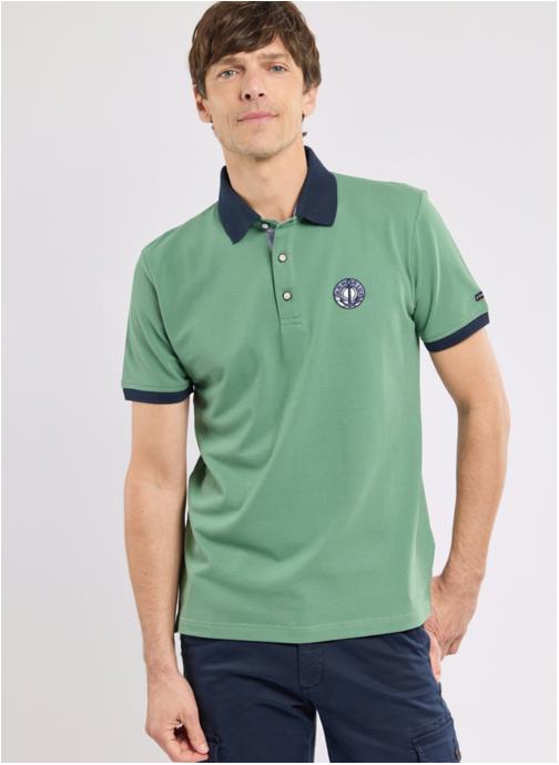 Armor Lux Polos Polo 72519 deep jungle homme vert